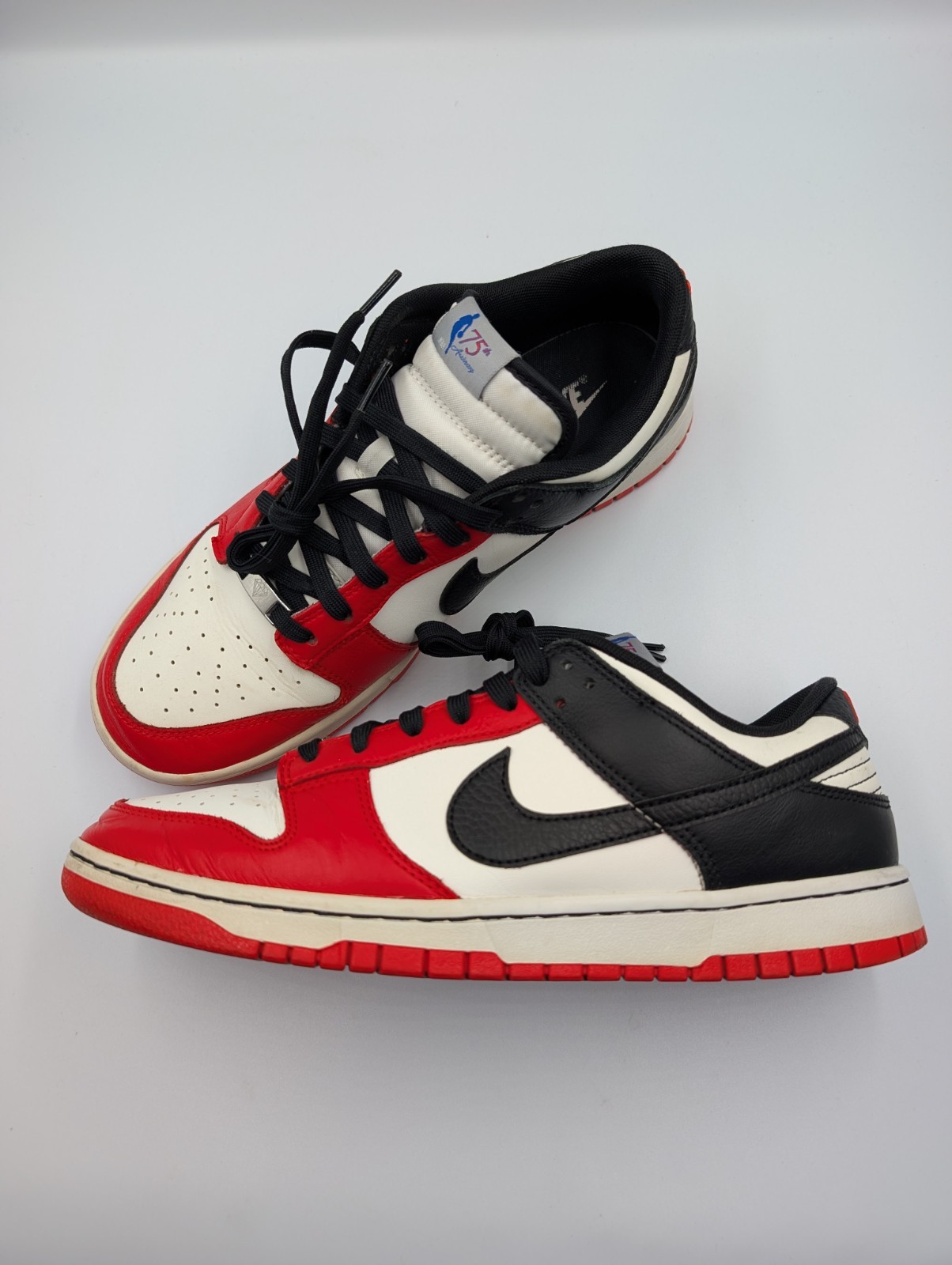 Nike Dunk Low EMB NBA 75th Anniversary Chicago Size 10.5 DD3363-100