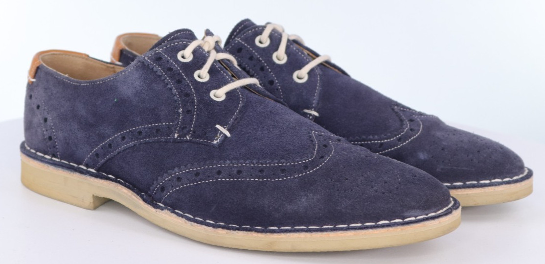 Ted Baker Jamero Men’s Wingtip Oxfords Shoes Size EU 42 US 9 Suede Blue