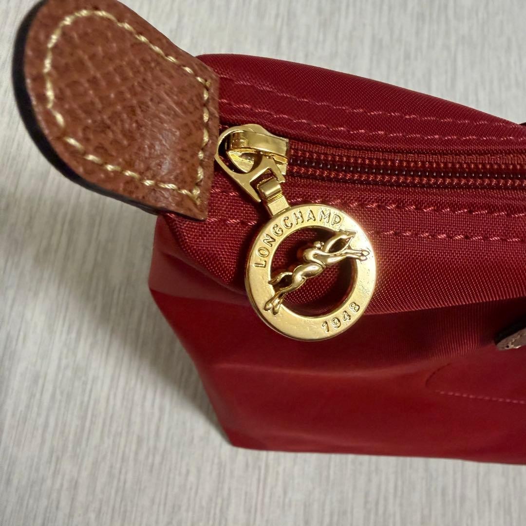 Good Condition Longchamp Le Pliage Red Tote Bag