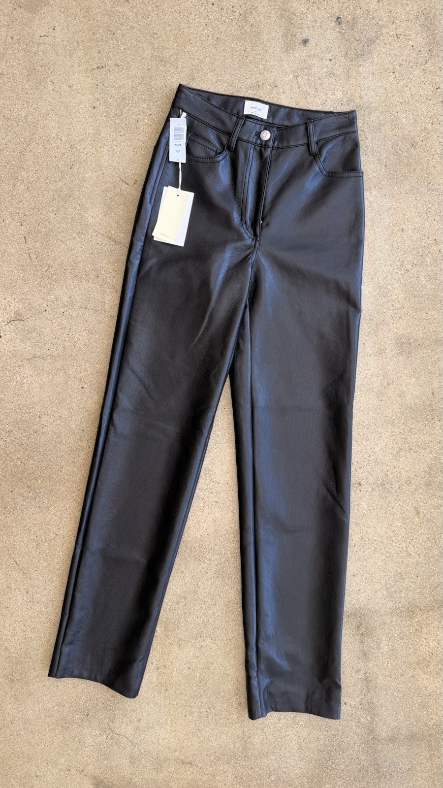 Wilfred Vegan Leather Black Pants Size 00 WITH TAGS (Melina)