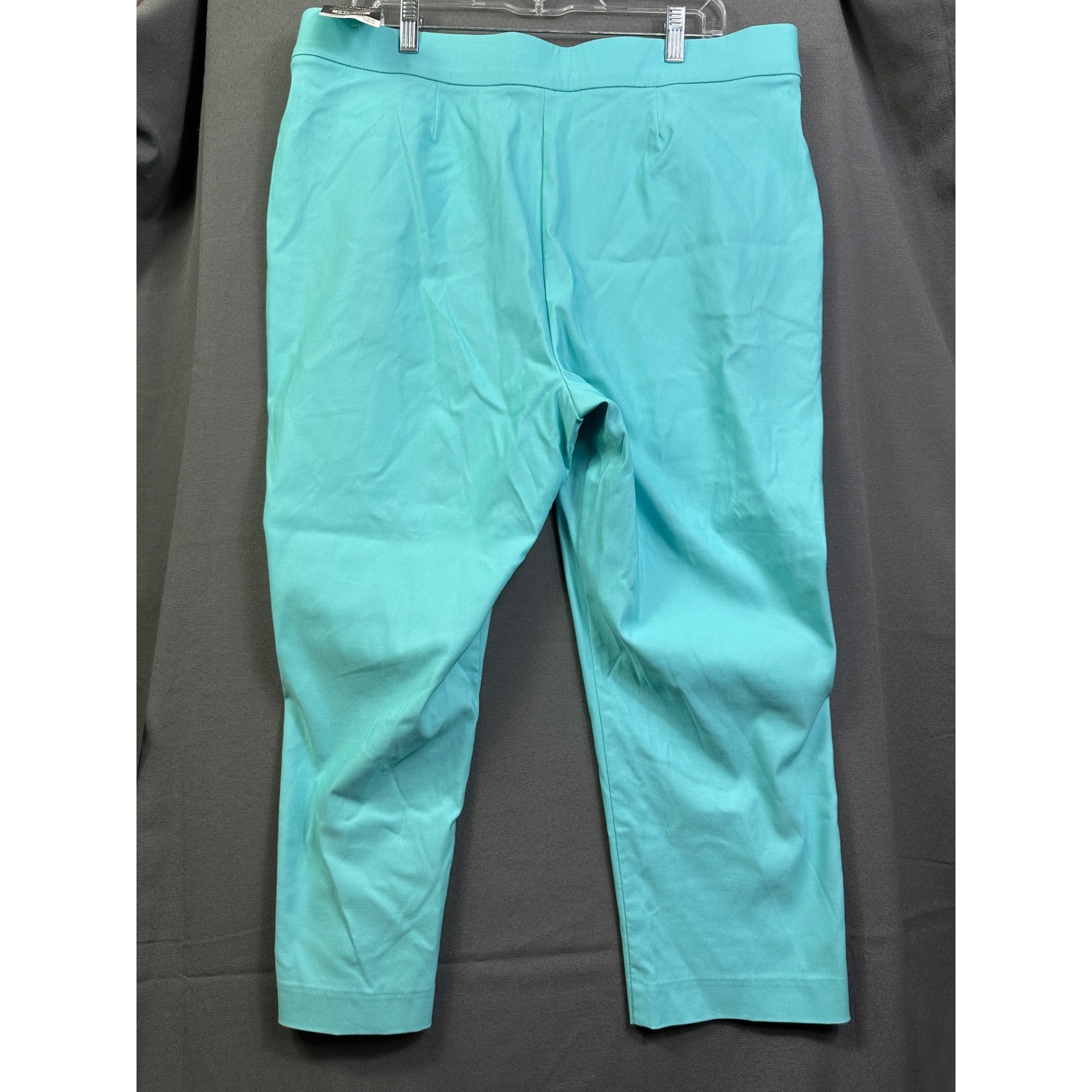 Counterparts Luxe Stretch Mid Rise Crop Pants Angel Blue Teal Turquoise XL New