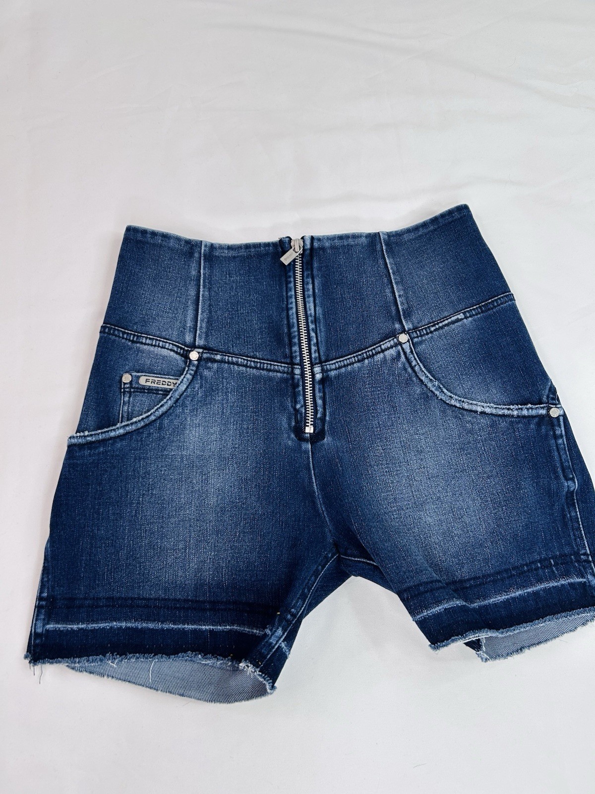 Freddy WR.UP Snug Jeans High Waisted Shorts Dark Blue Blue Stitching Small