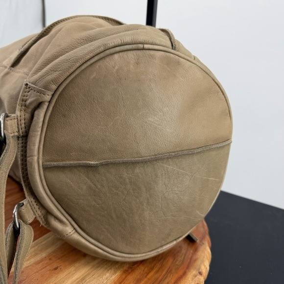 Cut N Paste beau taupe Distressed Genuine Leather Backpack purse