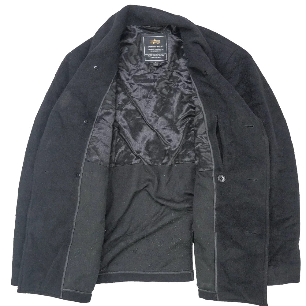 Alpha Industries Kids Navy Pea Coat – Youth XLarge