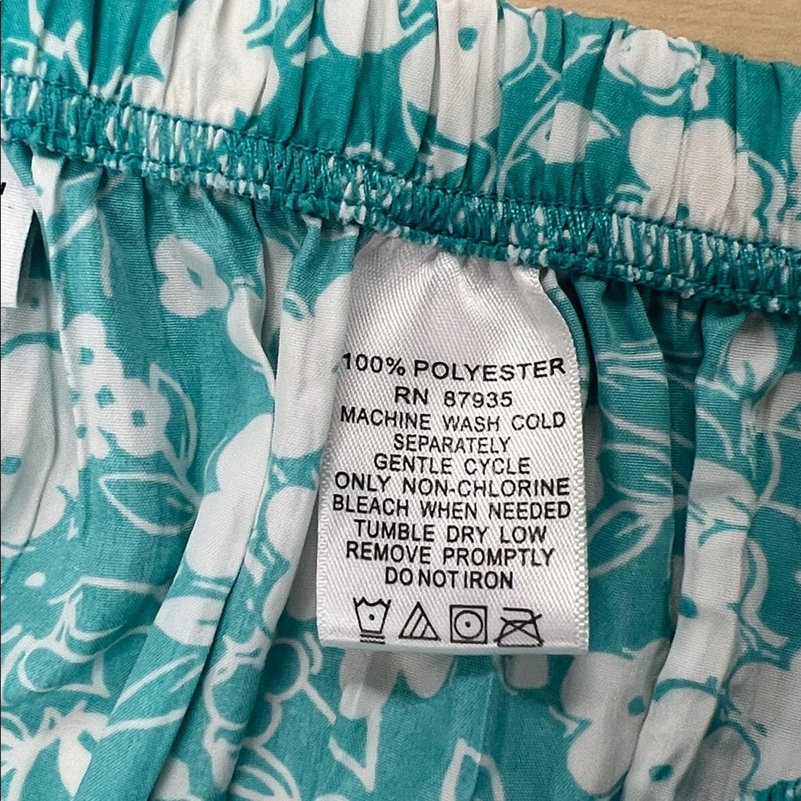 Susan Graver flare tiered patchwork floral midi skirt turquoise and white XXS