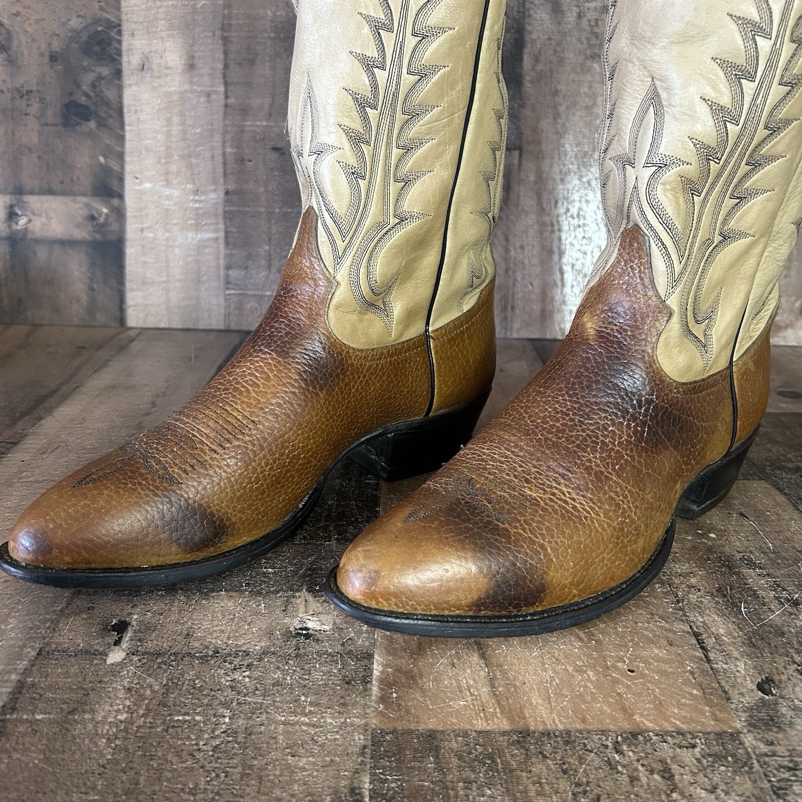 Tony Lama Vintage Bullhide Western Cowboy Boots Mens 10.5 D