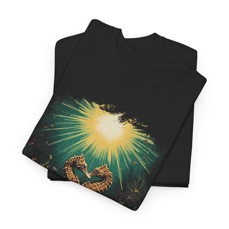 Vintage Seahorse Aquarium Comfort Tee Ocean Marine Sea Life
