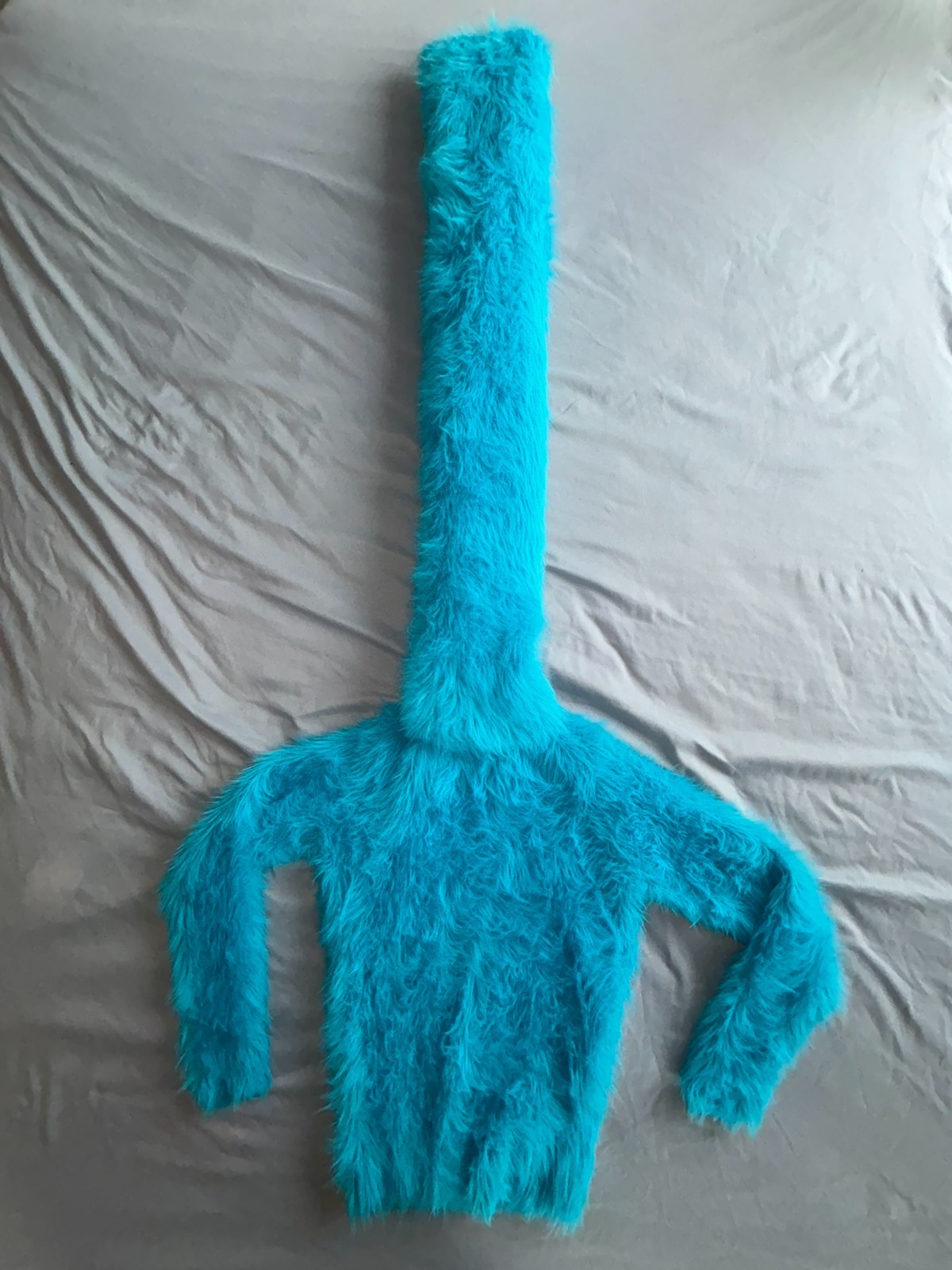 Fuzzy Fluffy Furry Aqua Blue SweaterKitten 200cm Turtleneck Sweater