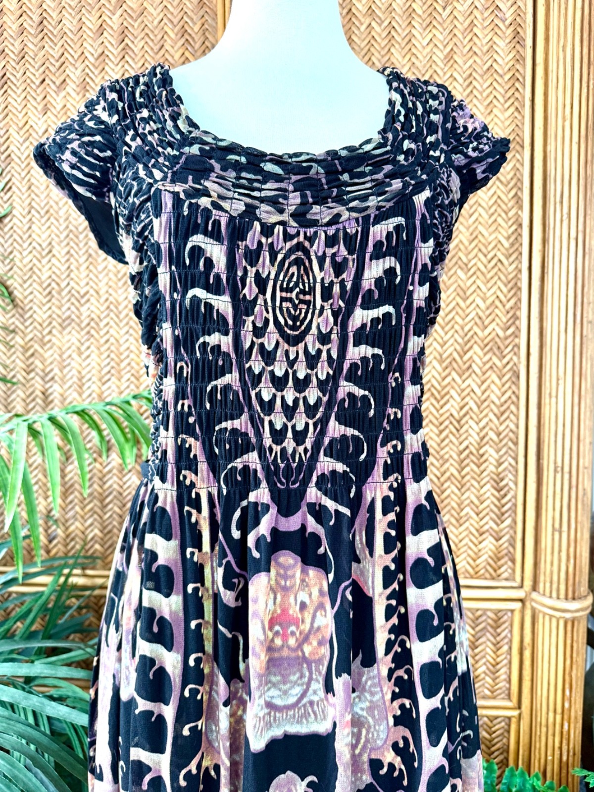 Y2k Vtg Rare Vivienne Tam Water Dragon Dress sz S/M