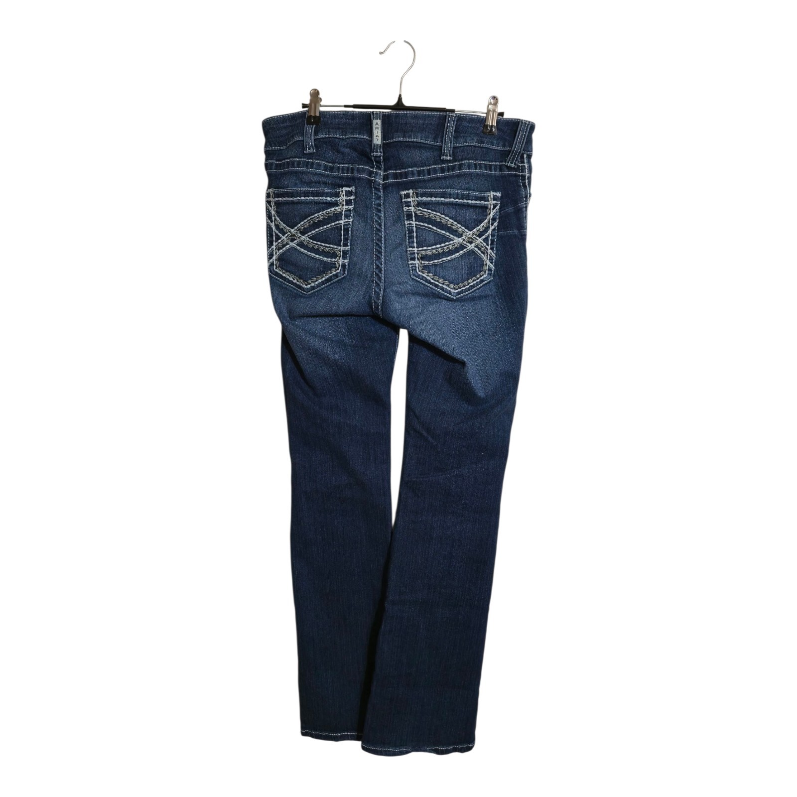 Ariat Jeans Women 31R Blue R.E.A.L MR Stretch Entwined Bootcut Rancher 10017510