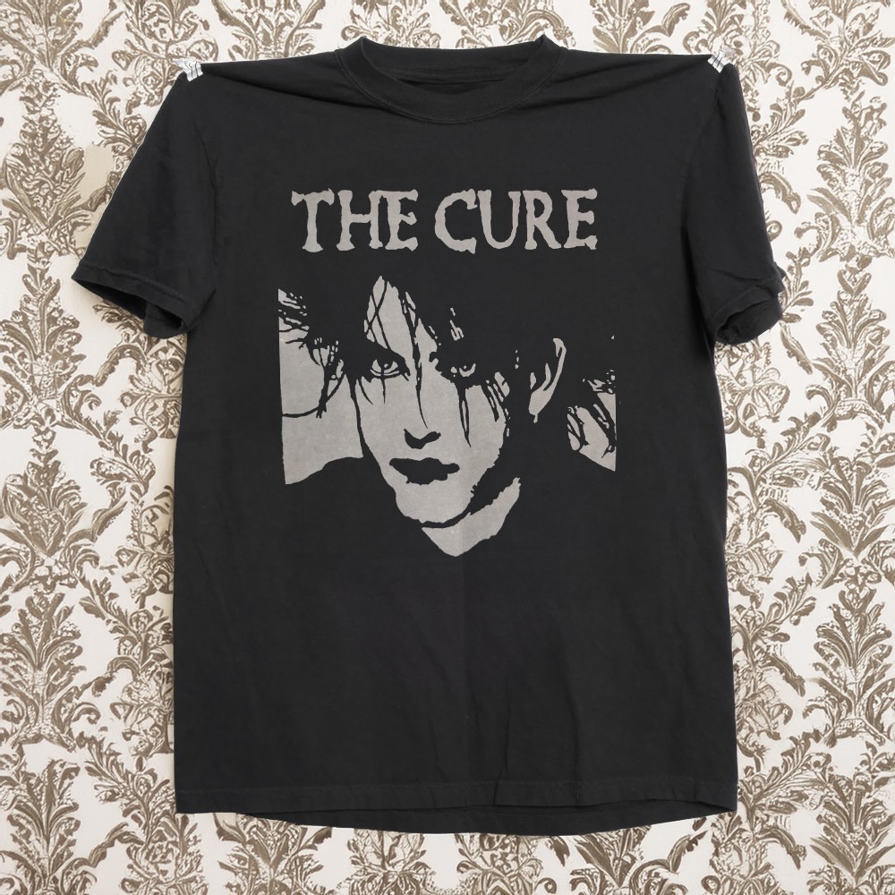 The Cure Robert Smith Band Unisex Cotton T-Shirt Black Cotton T-shirt