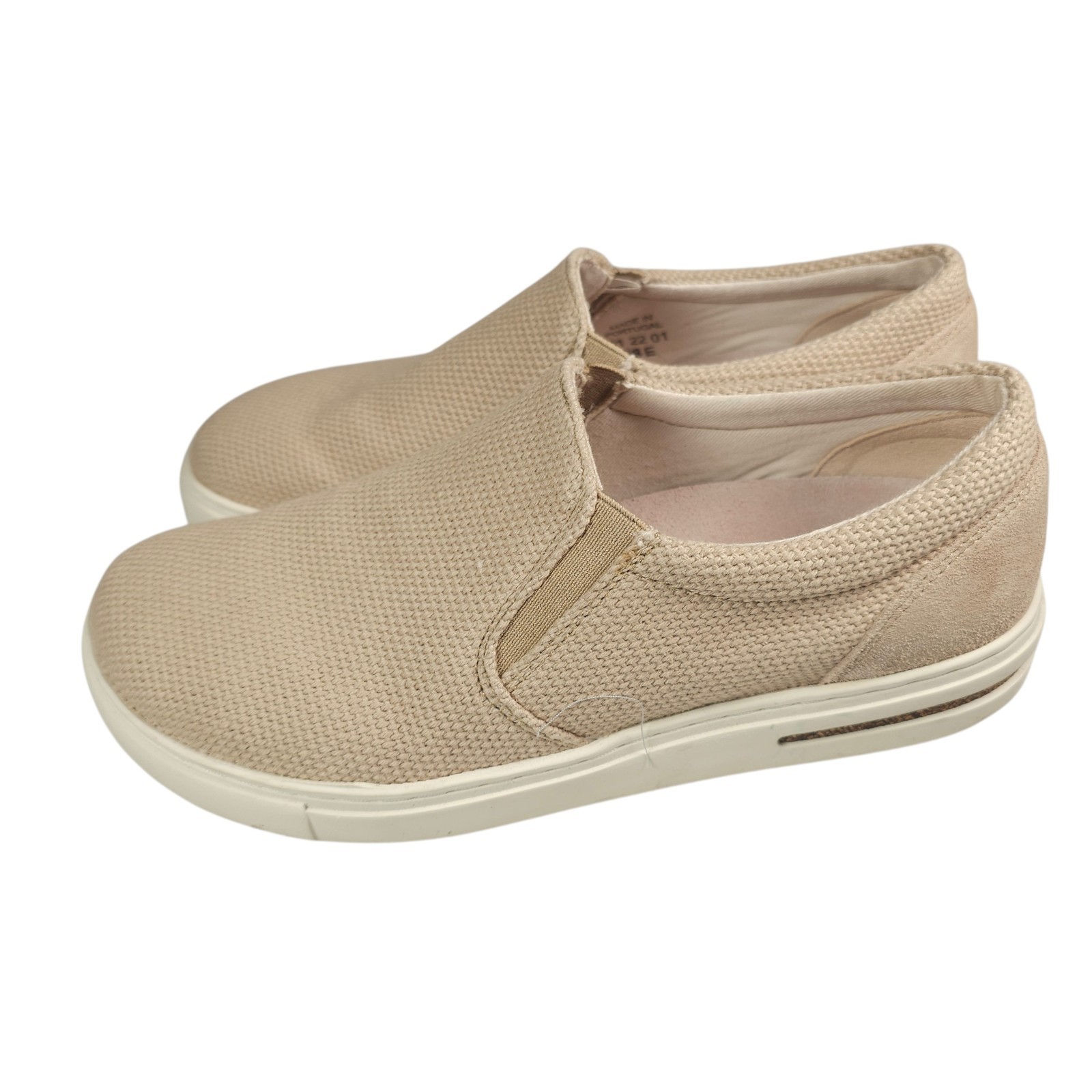 BIRKENSTOCK Oswego Canvas Suede Shoes Sandcastle Taupe Medium/Narrow Unisex 38