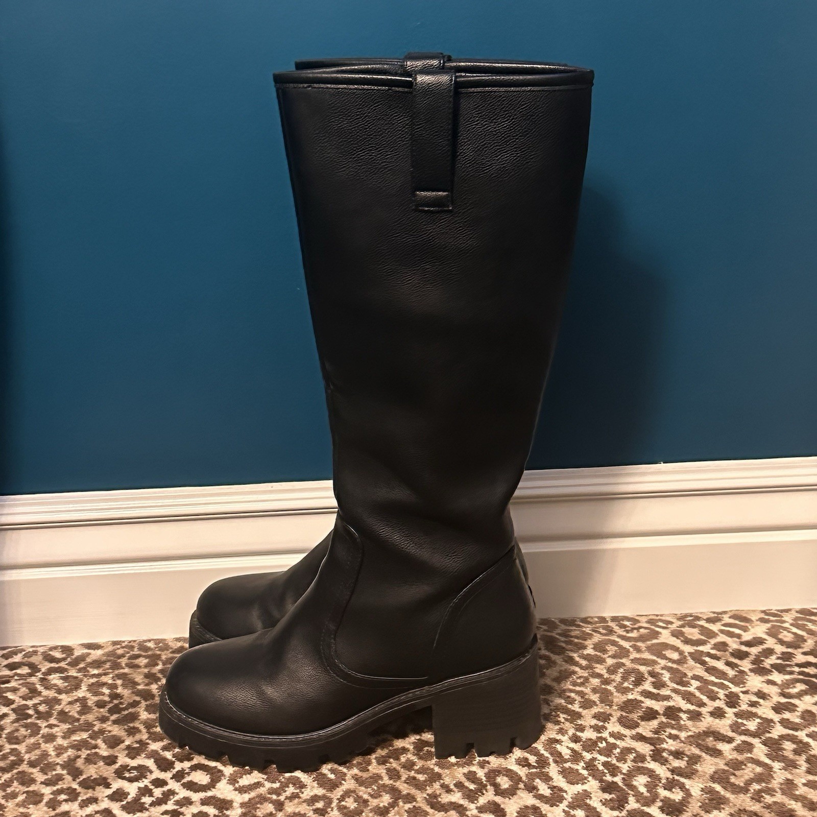 DV Dolce Vita Mya Boot Women’s US 6 Black Block Heel Knee High Riding RHS6836