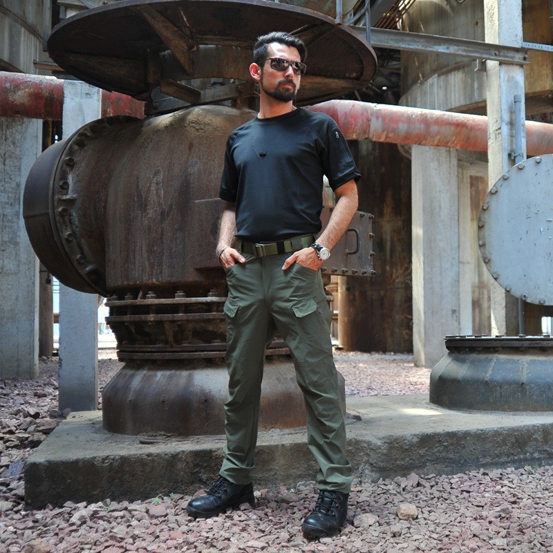 Men Military Tactical Pants Work Cargo Pant Resistant Ripstop Waterproof Outdoor