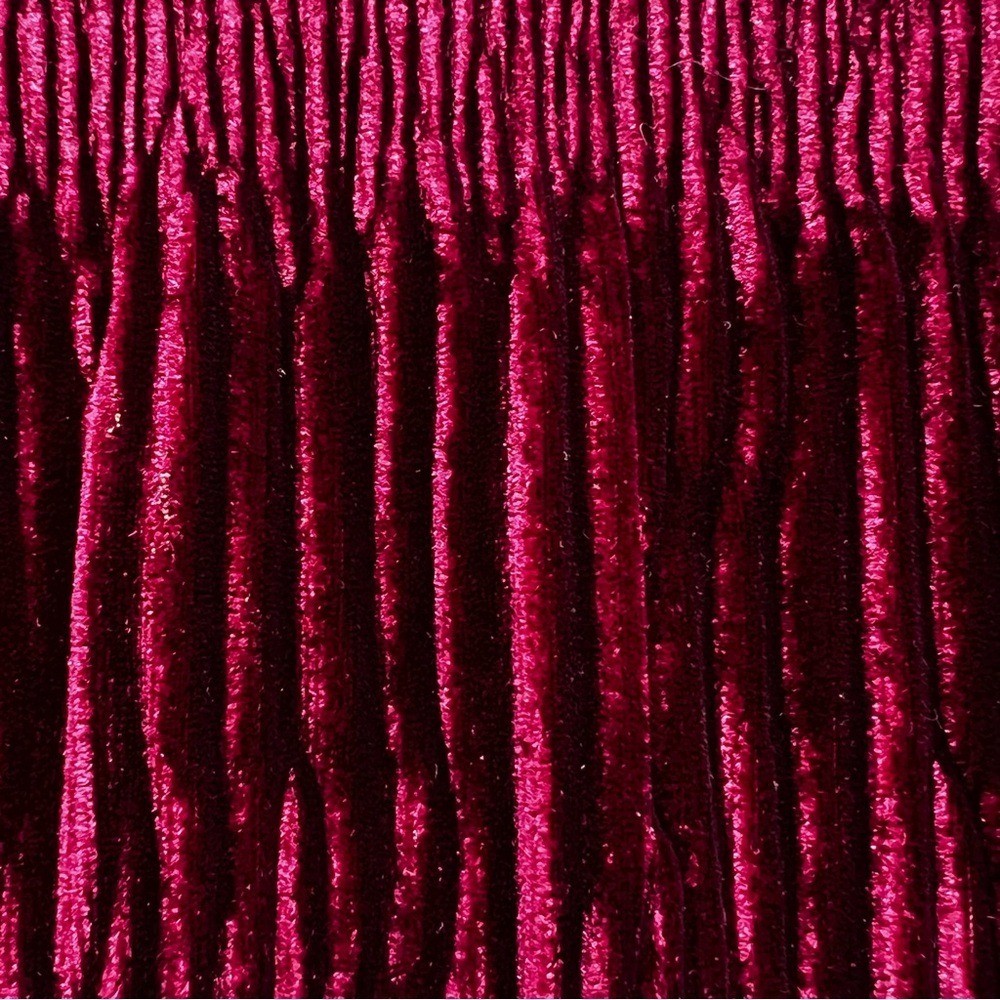 Cupio Burgundy Textured Velvety Velour XL Button-Up Shirt XL