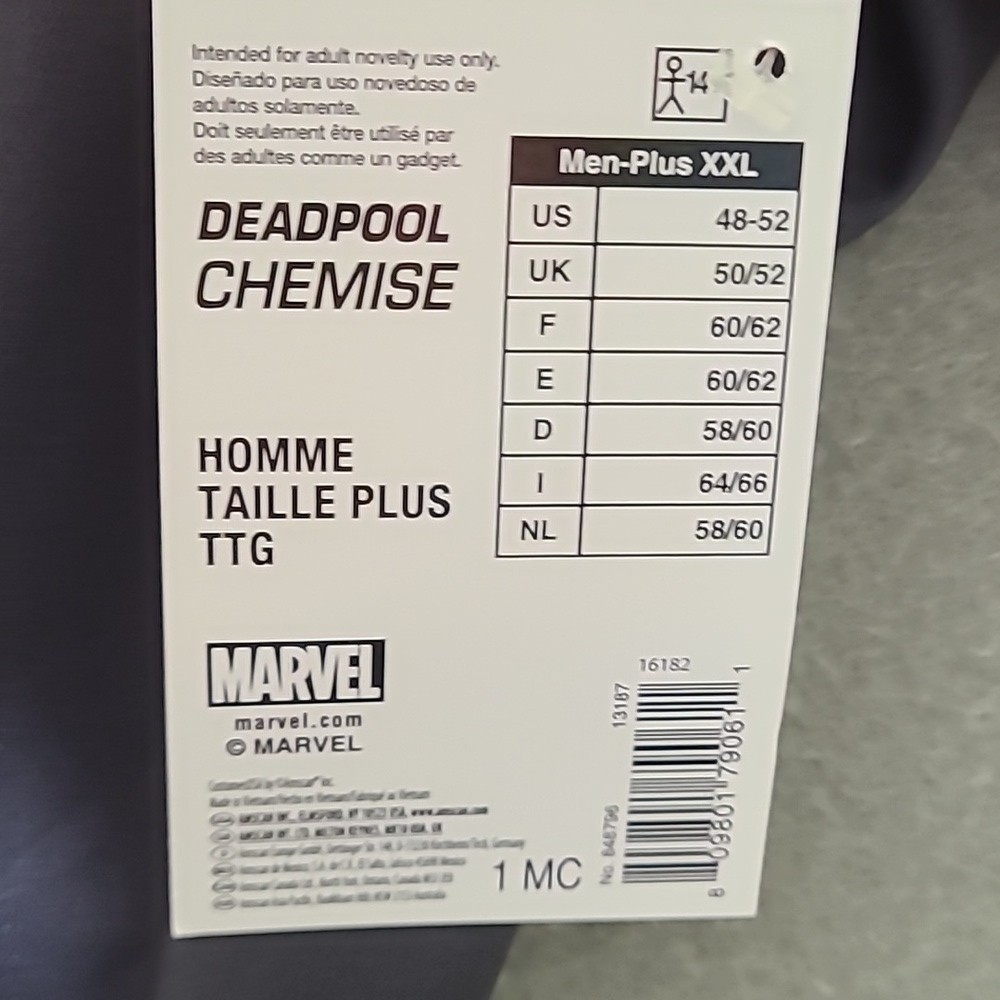 MARVEL DEADPOOL Men’s Novelty Athletic Costume Shirt – Size XXL NEW WITH TAGS