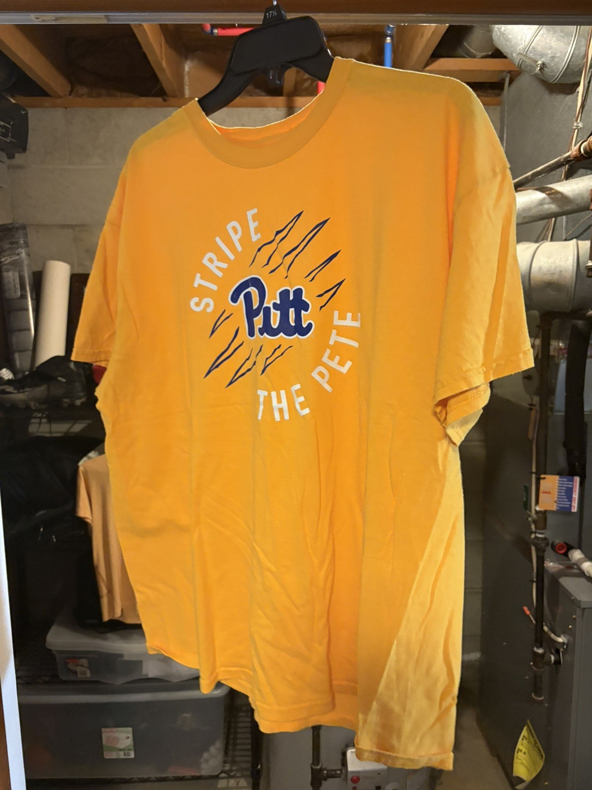 Pittsburgh University Stripe the Pete Basketball NCAA Shirt College Pennsylvania