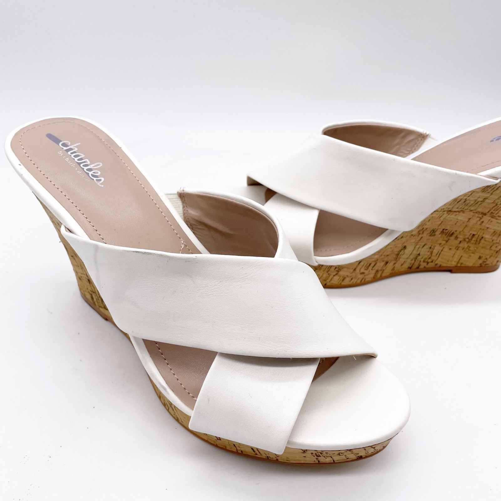 Charles By Charles David Women’s Latrice Wedge Sandals White Size 11 M