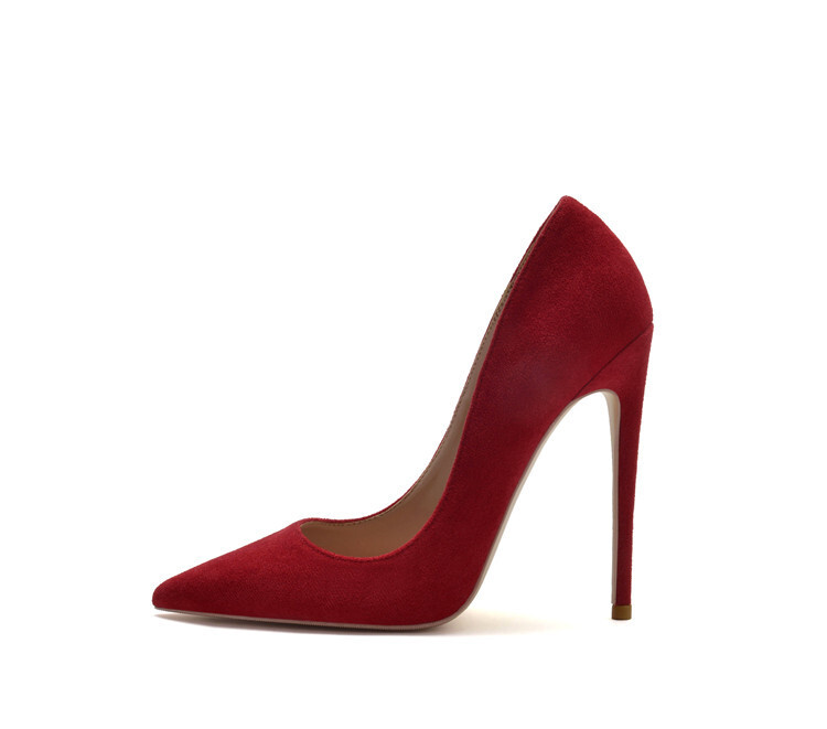 12cm Womens Sexy Suede High Stilettos Heels Night Party Slip On Pumps US4-US12
