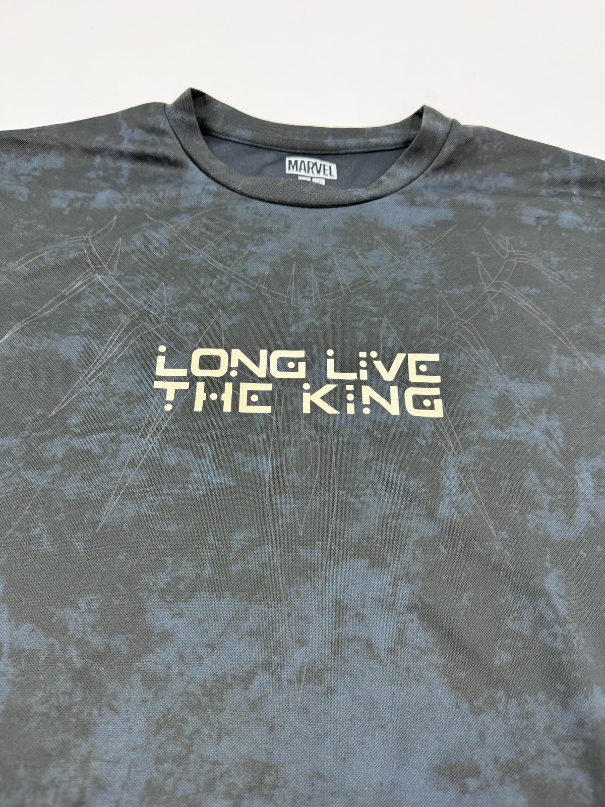 Marvel Shirt Mens Small Black Long Live The King Uniqlo Dry-EX Graphic Tee Top