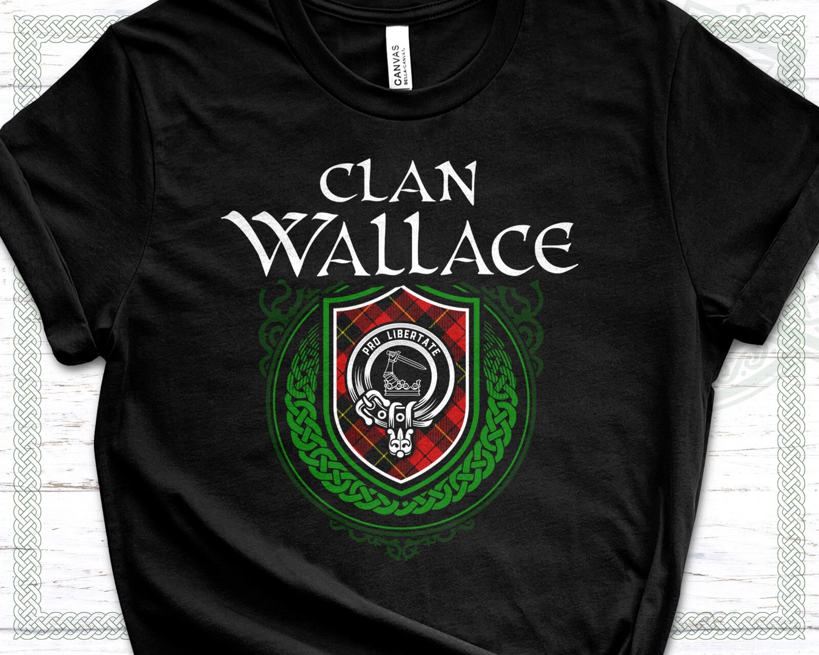 Scottish Clan Wallace Surname Scotland Tartan and Clan Badge