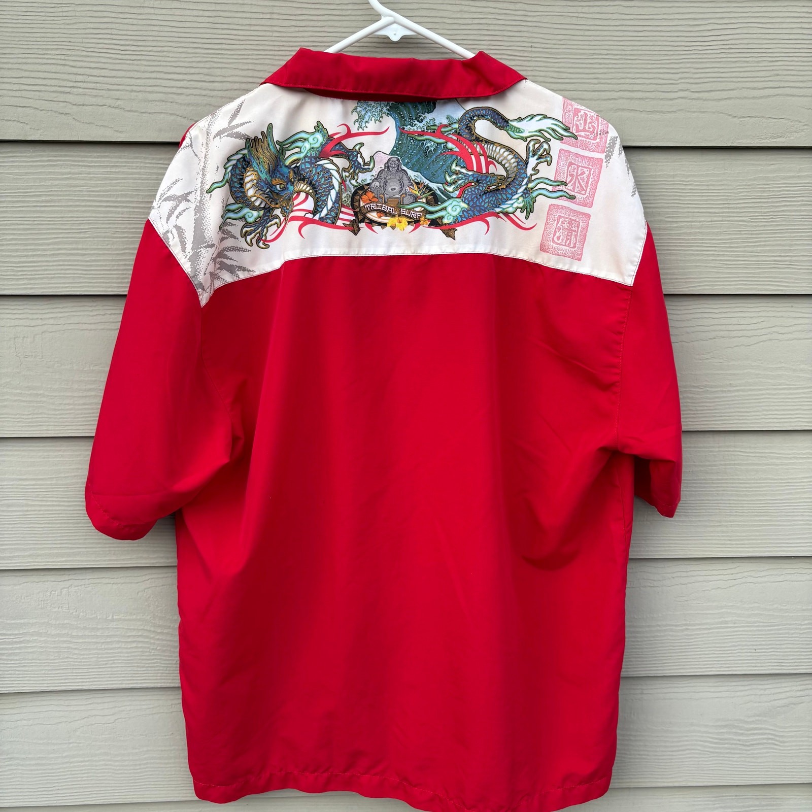 Vintage No Boundaries Brilliant Red Dragon Shirt Size Large
