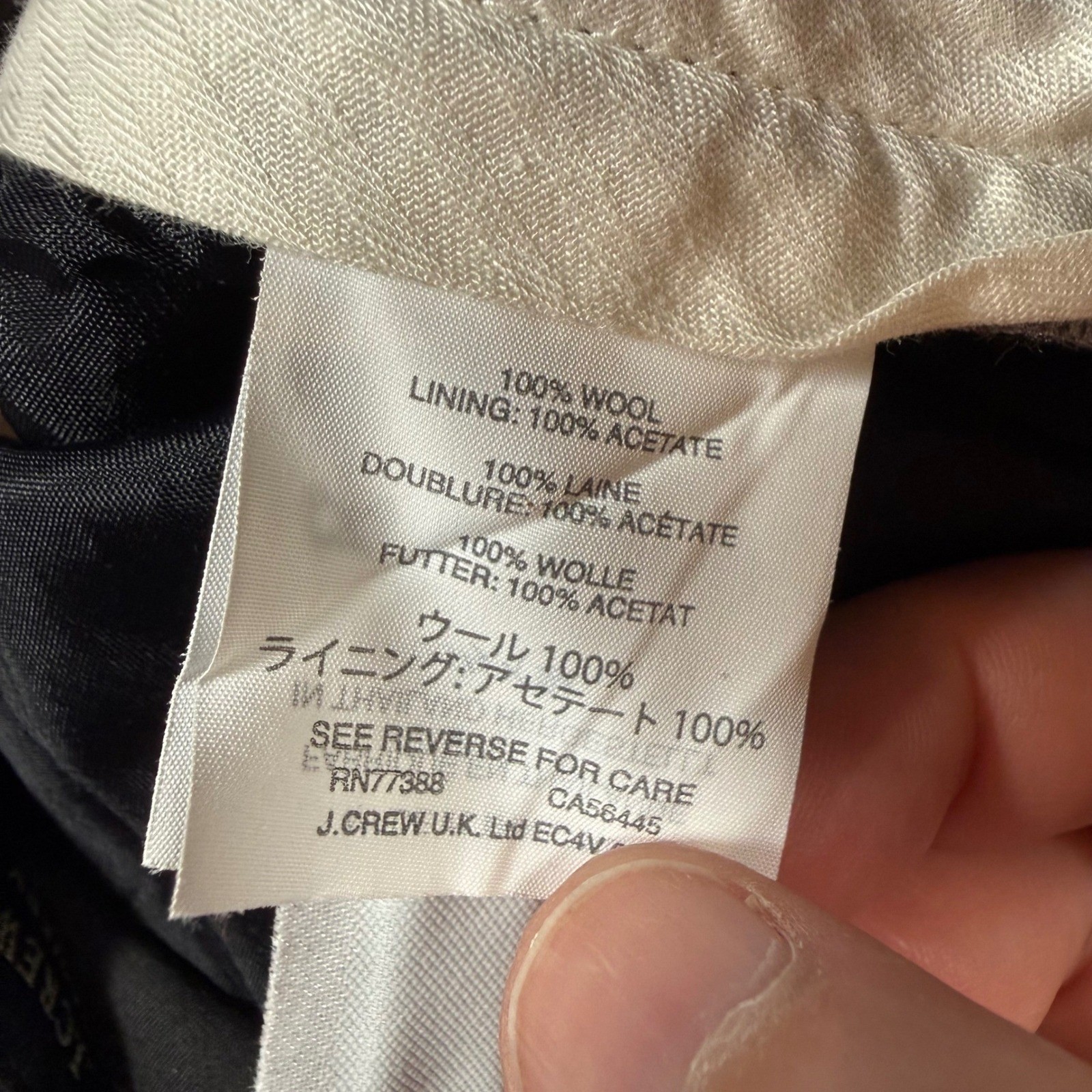 J.Crew Bowery Trousers Mens 32×32 Gray 100% Wool Classic Fit Dress Pants