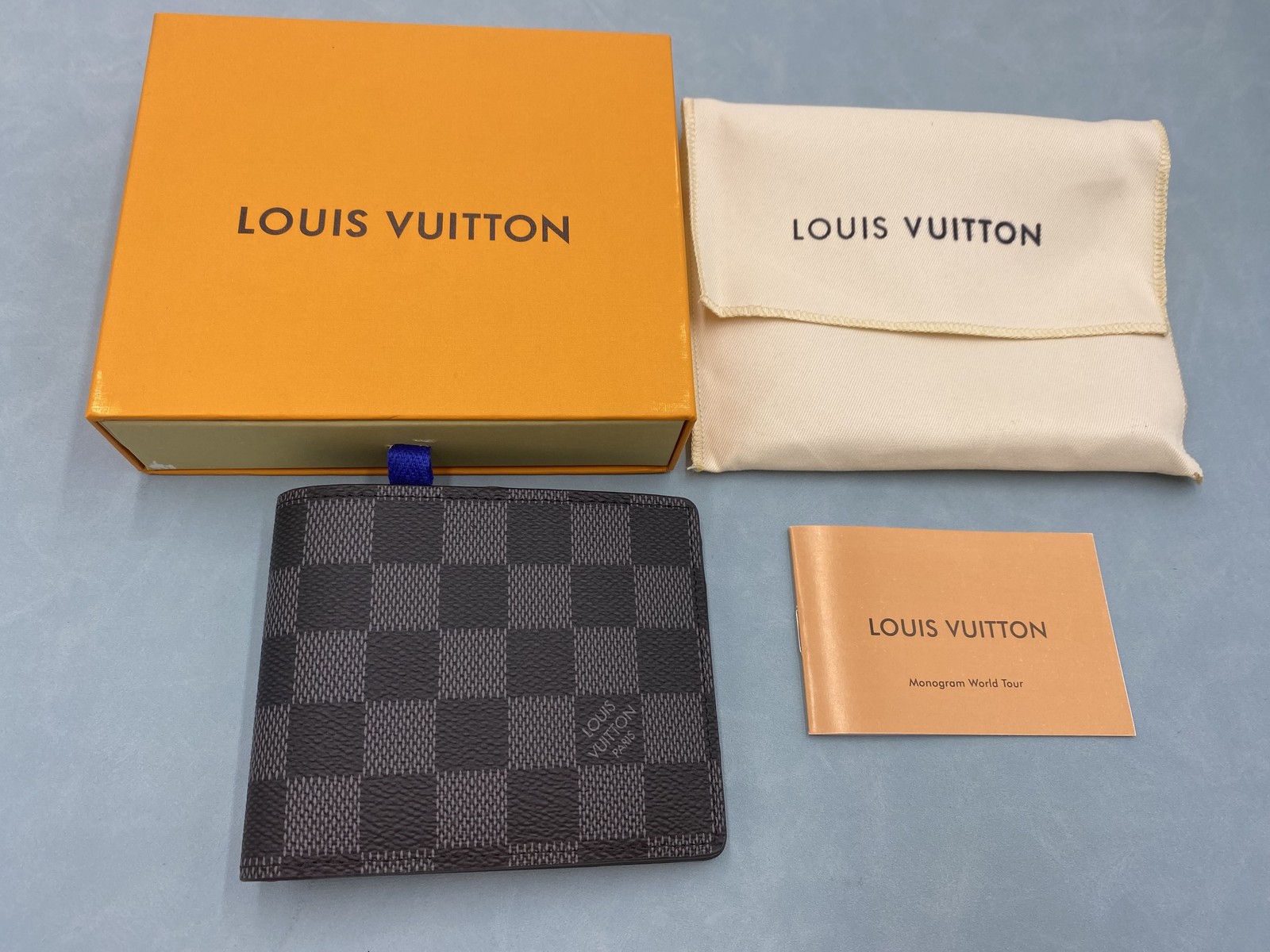 Damier Ebene Bifold Black & Gray Monogram Wallet