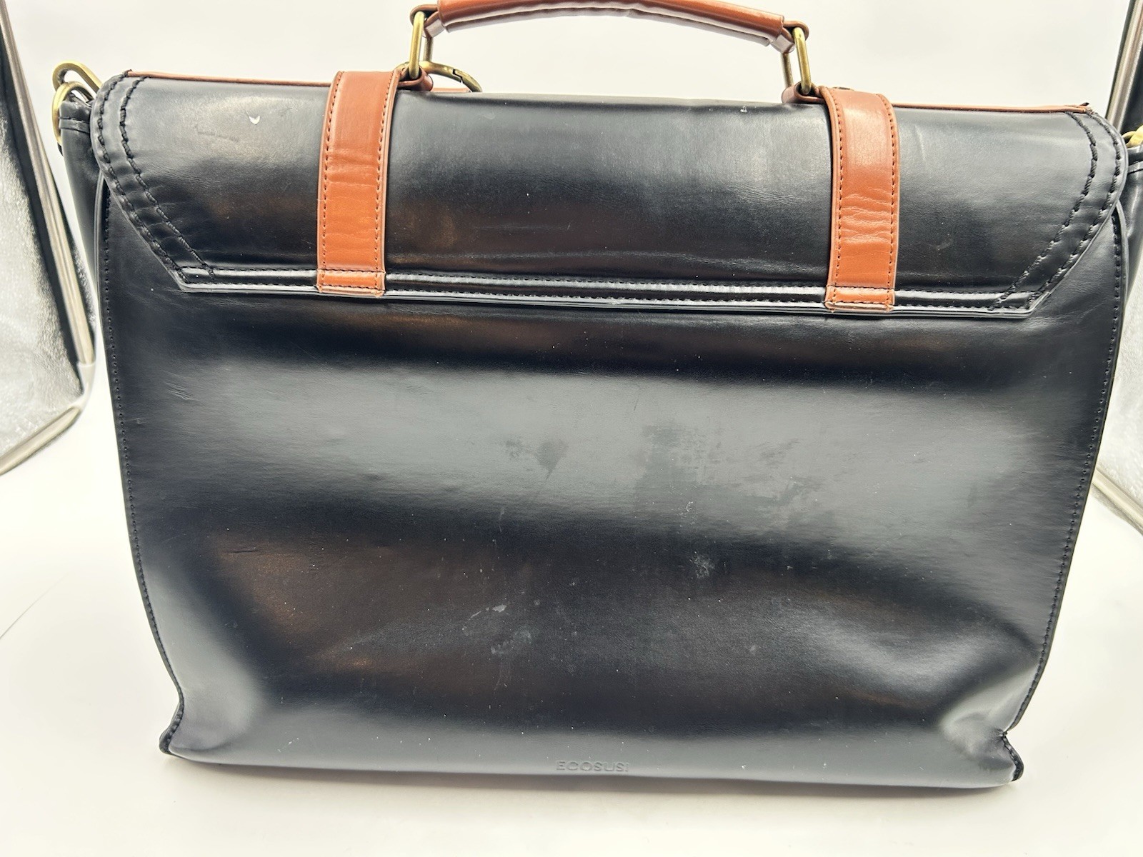 Ecosusi Bow Briefcase Vegan Leather Laptop Bag Satchel Fit 15.6″ Case Purse