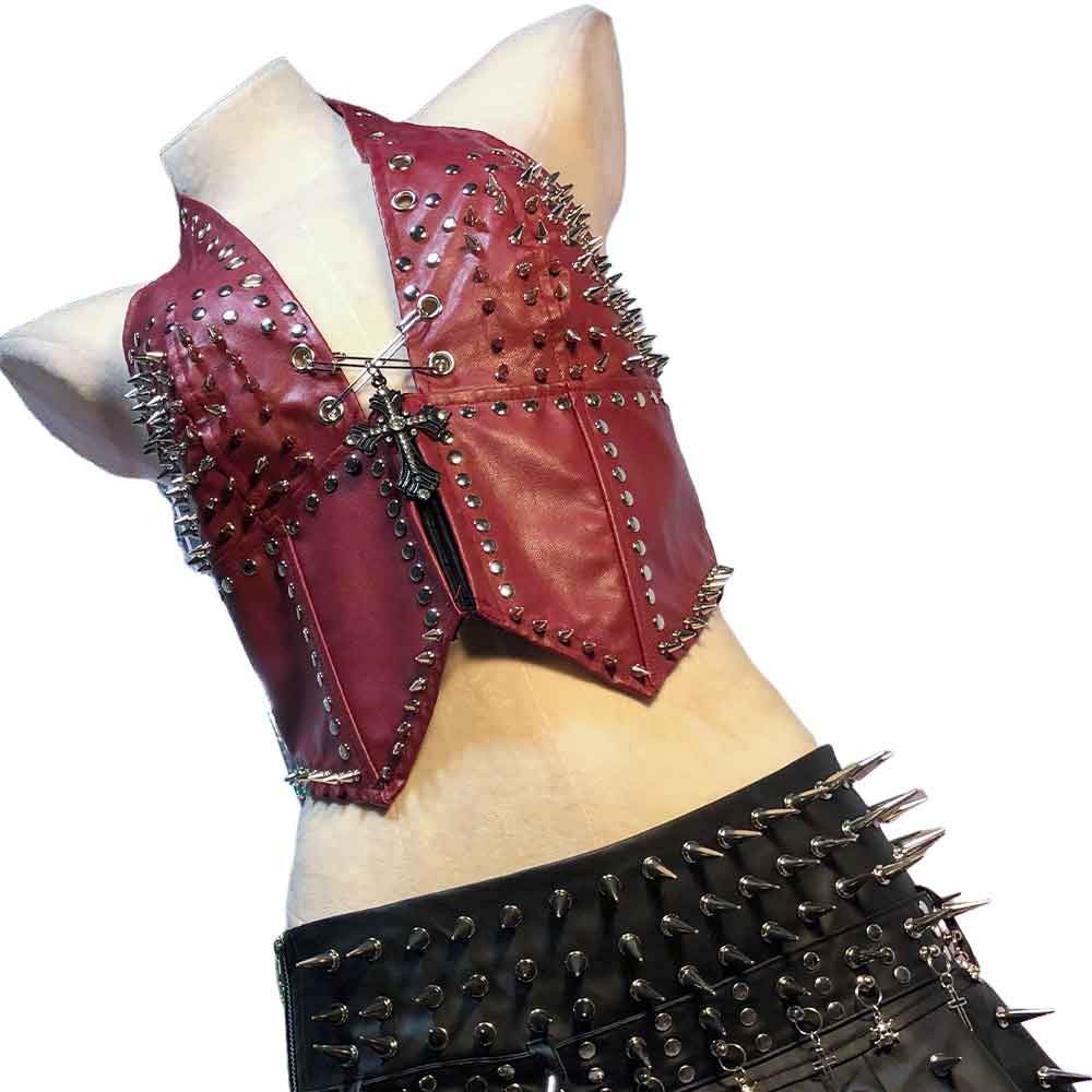 Goth Tops Spiked Emo Clothing Gothic Tank Y2K Punk Rock Clothes Grunge