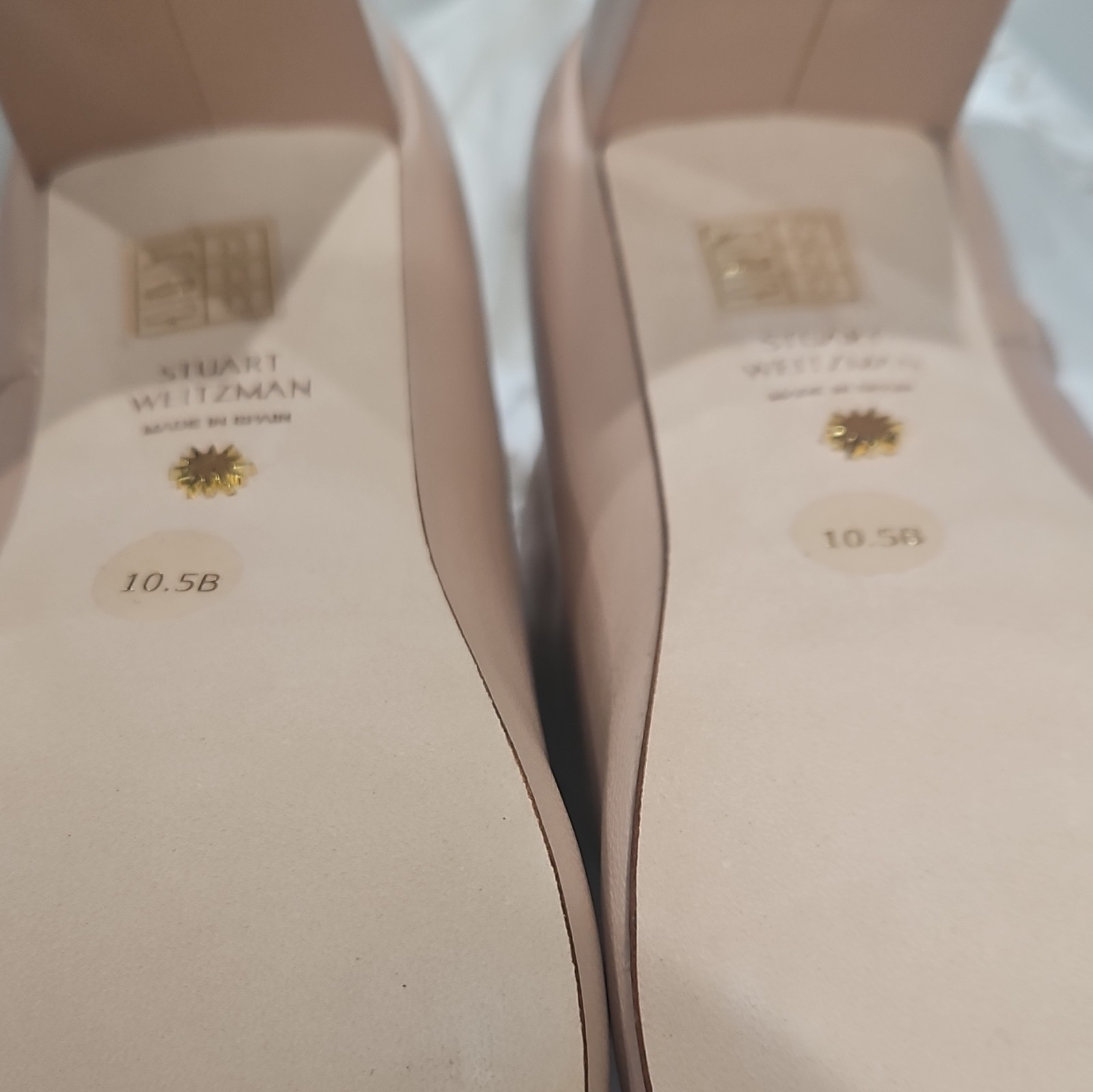 Stuart Weitzman 75 zip bootie leather booties in size 10.5 dress Nappa S8885