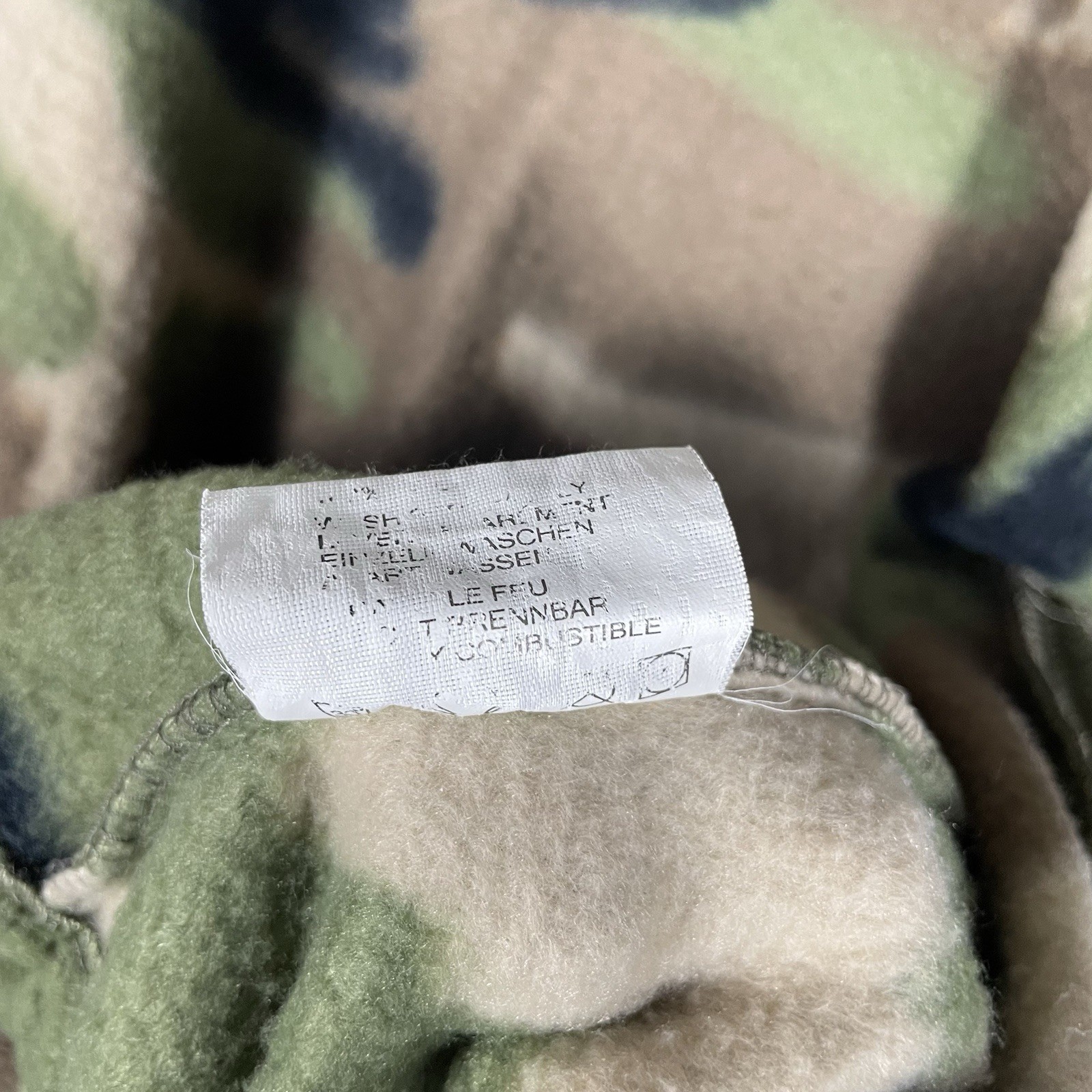 Mil-Tec By Strum Fleece Jacket Mens 2XL Camo Military Winter Full Zip Vintage