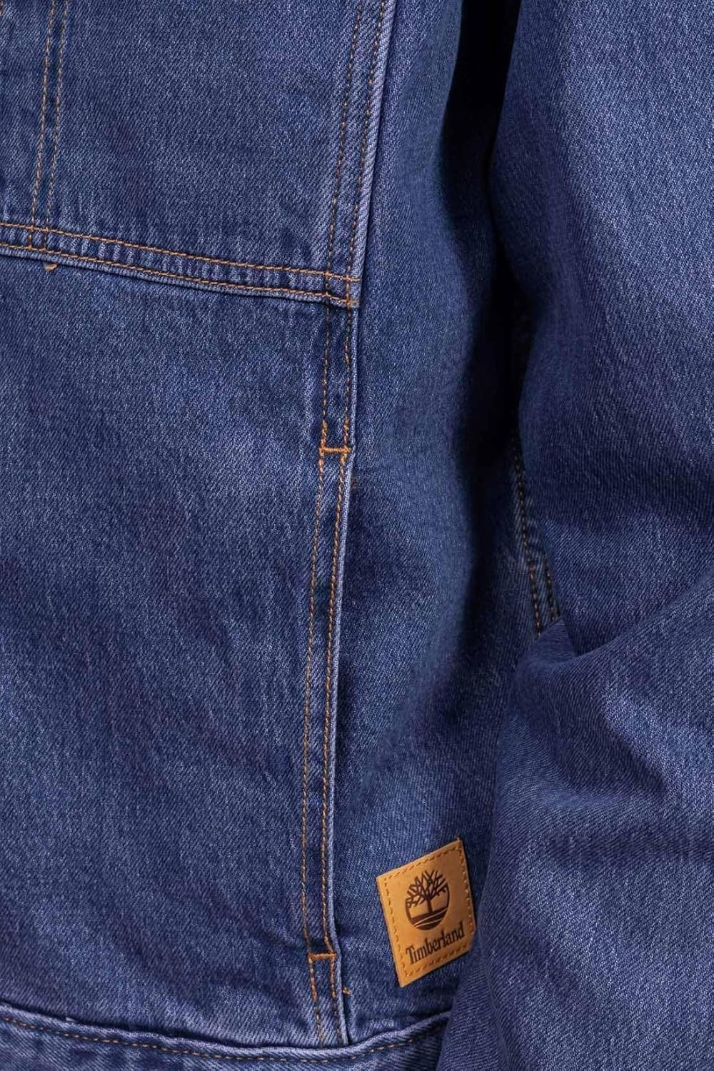 Mens Stretch Tencel Cotton Blend Denim Trucker Jacket Heavyweight