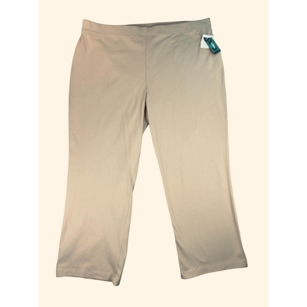 NWT L.L. Bean Women’s 3X Regular Khaki Perfect Fit Pull On Bootcut Pants