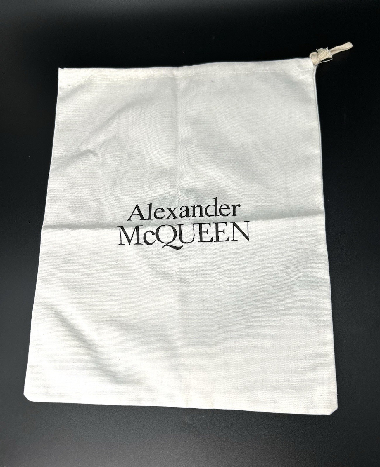 Alexander McQueen Large White Dust Bag – 14” x 11″ Inches