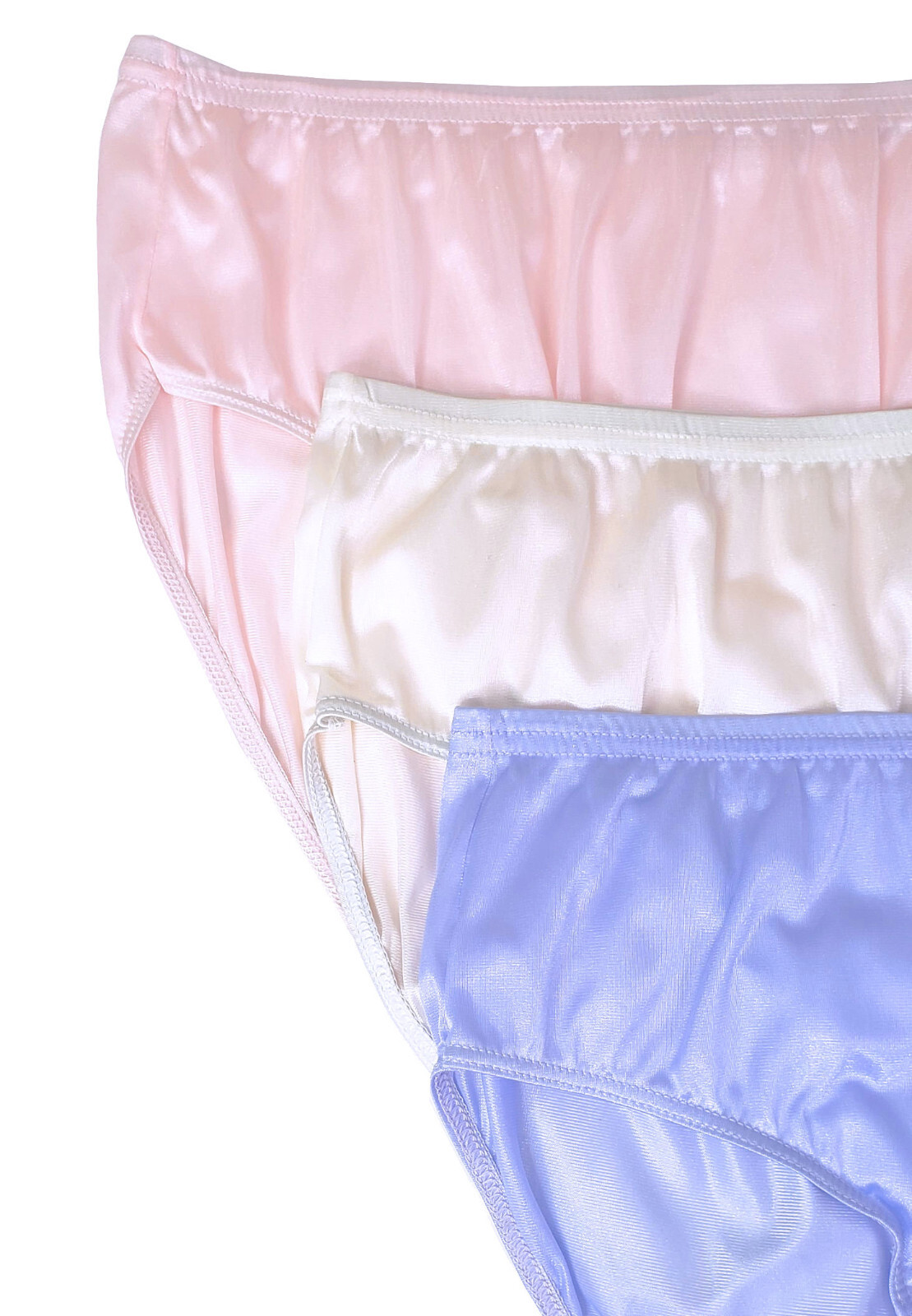 Shadowline Underwear Women’s Panty Hipster Nylon 3 Pack Spring Colors Pink Ivory