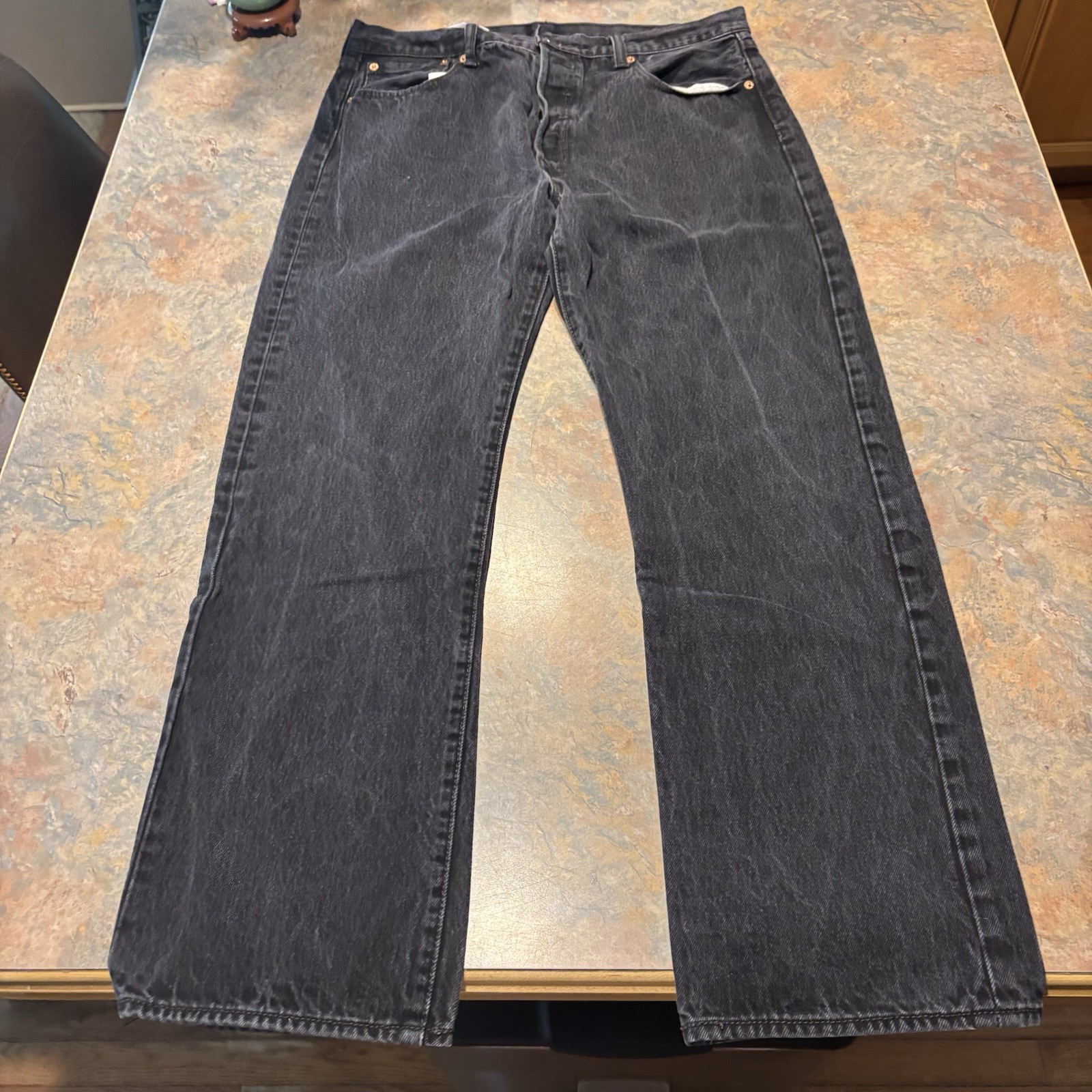 Levi’s 501 Straight Leg Black Denim Men’s Size 36×32 Streetwear Classic USA
