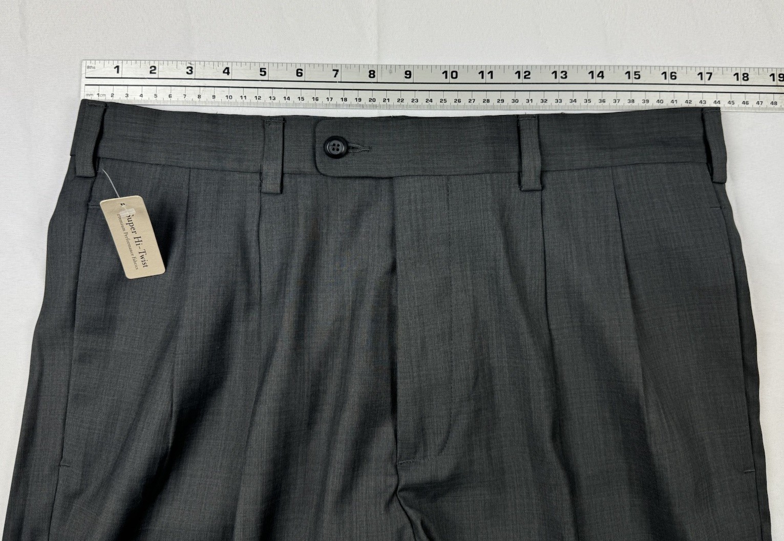 Covington Men’s Cool Ply 100s Formal Dress Pants 34×32 Pleated Super Hi-Twist