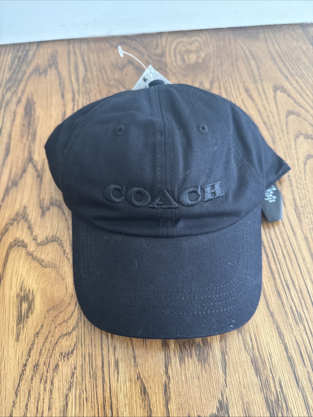 NWT COACH Embroidered Baseball Hat-ALL Black [MSRP $75] (100% Cotton)