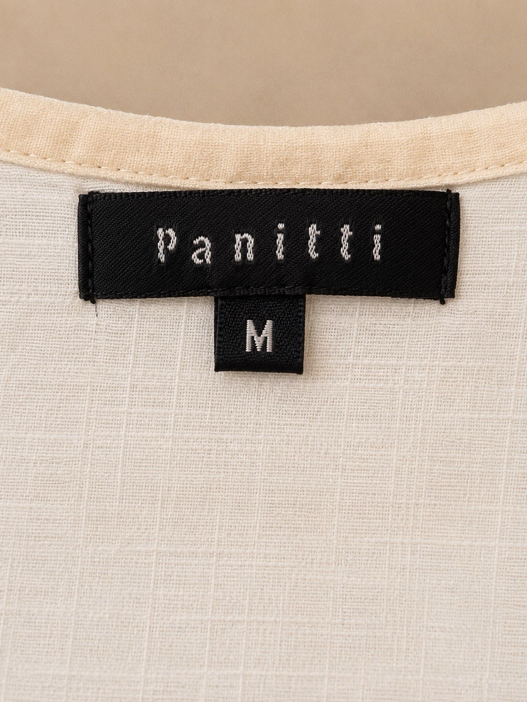 Panitii M Ivory Lace Ruffle Sleeveless Tunic Blouse Boho Hi Low Top 65% Cotton