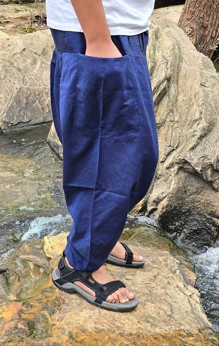 Organically Handmade Natural Stonewashed Hippie Colorful Hemp Harem Unisex pant