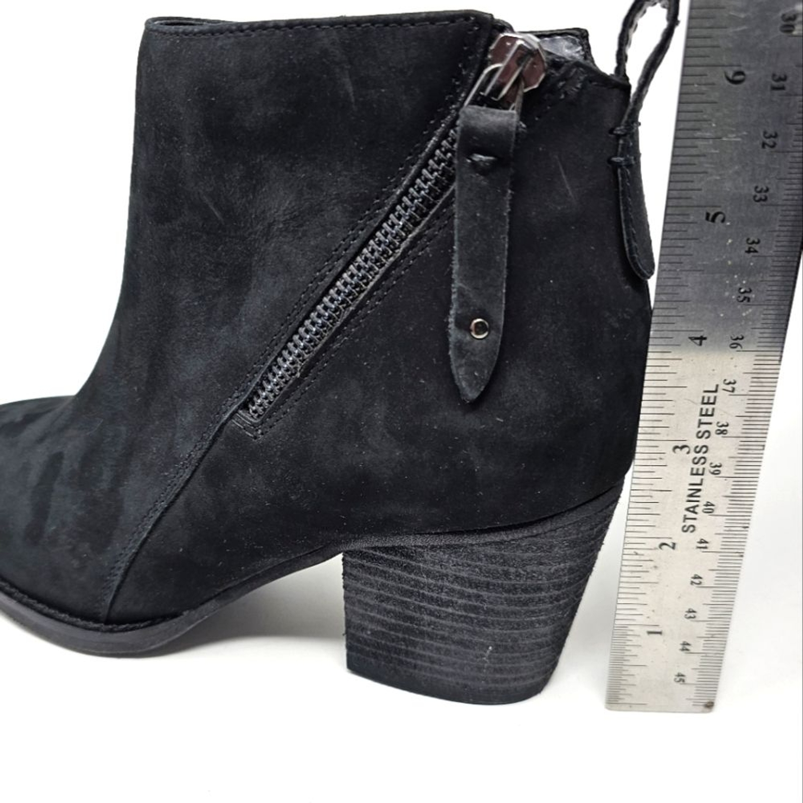 Agua College Waterproof Winter Ankle Boots Size 7.5 Black Leather Sealed Seams