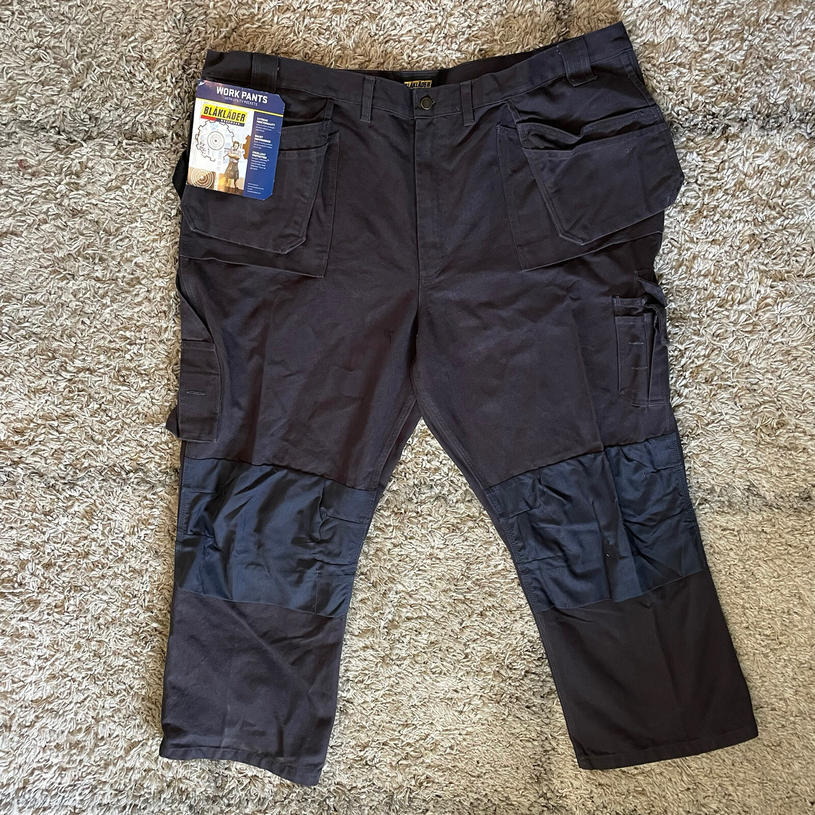 NWT Blaklader blue Reinforced Knee Bantam Work Pants Cordura Utility mens 50×30