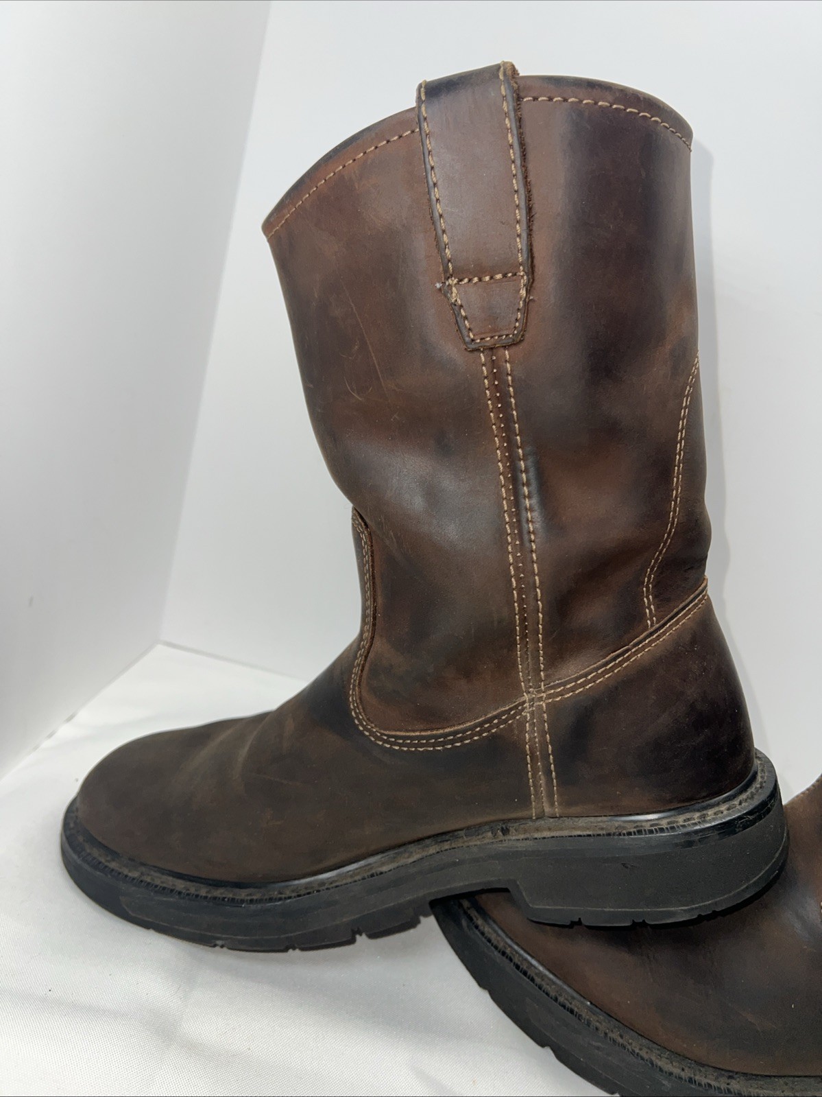 Wolverine Men’s W04727 Wolverine Brown Work Boot Slip Oil Resistant Sz 9.5 Ex W
