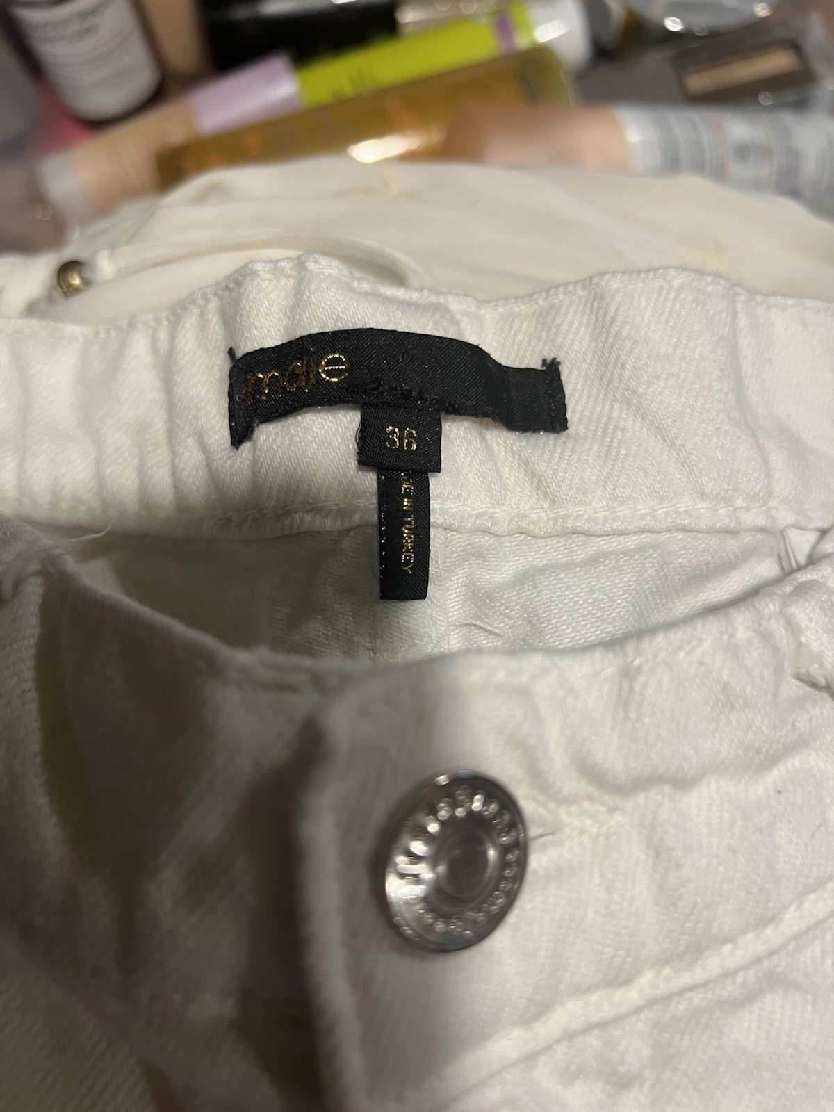 Maje White Cargo Jeans Size EU 36 US 4