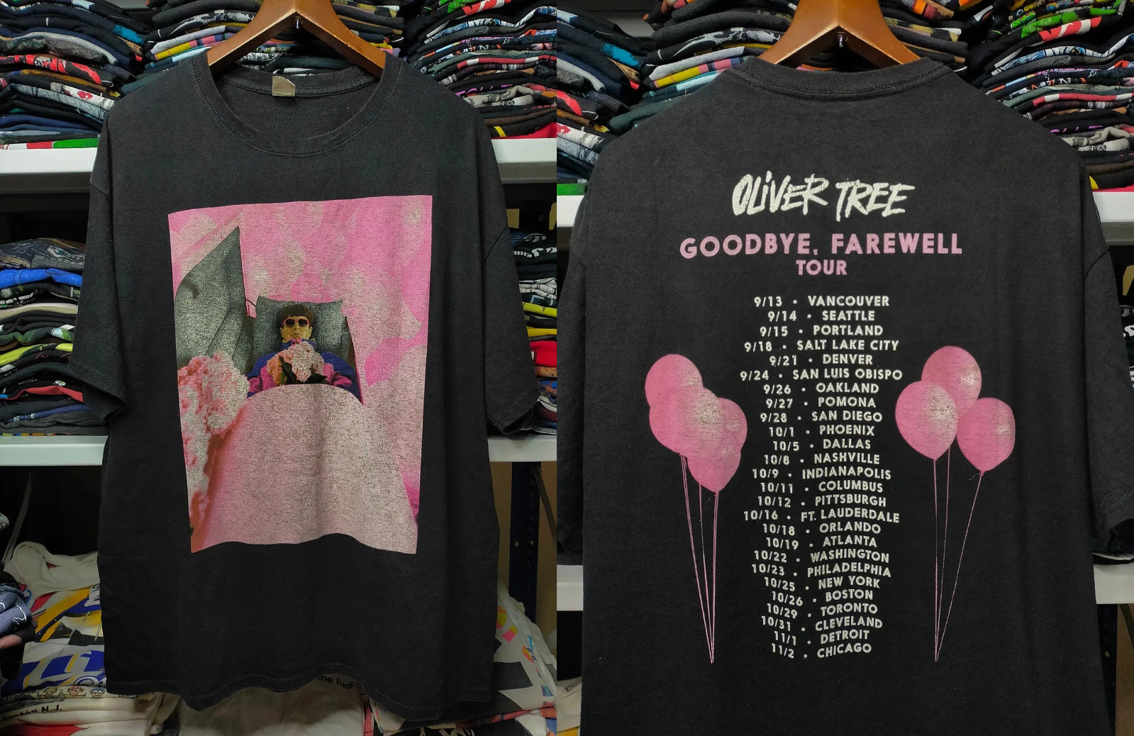 2 Sides Oliver Tree Goodbye Farewell Tour Black Cotton T-shirt Reprint BS1932