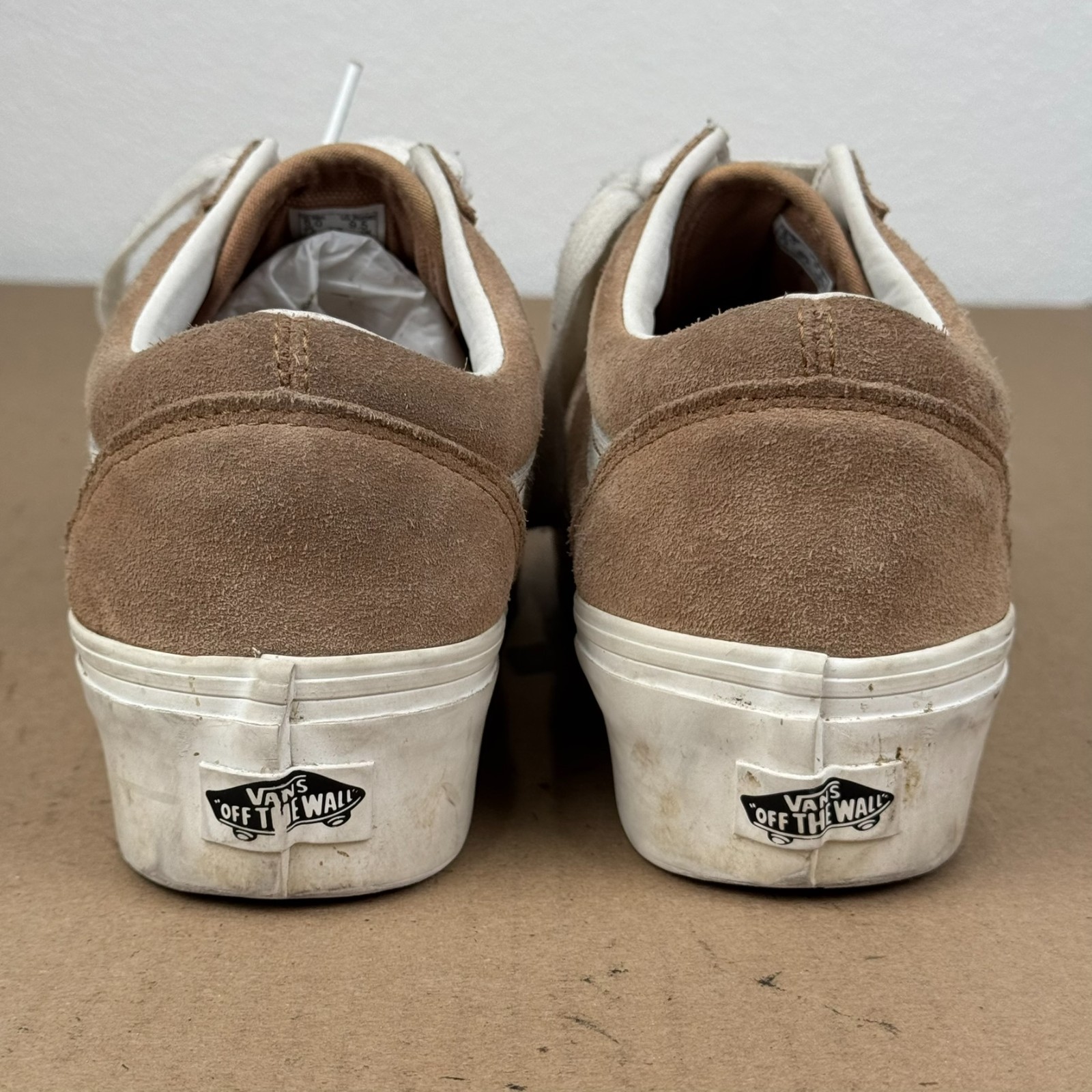 Vans Old Skool Stacked Tan Suede Platform Sneakers Men 8 Women 9.5