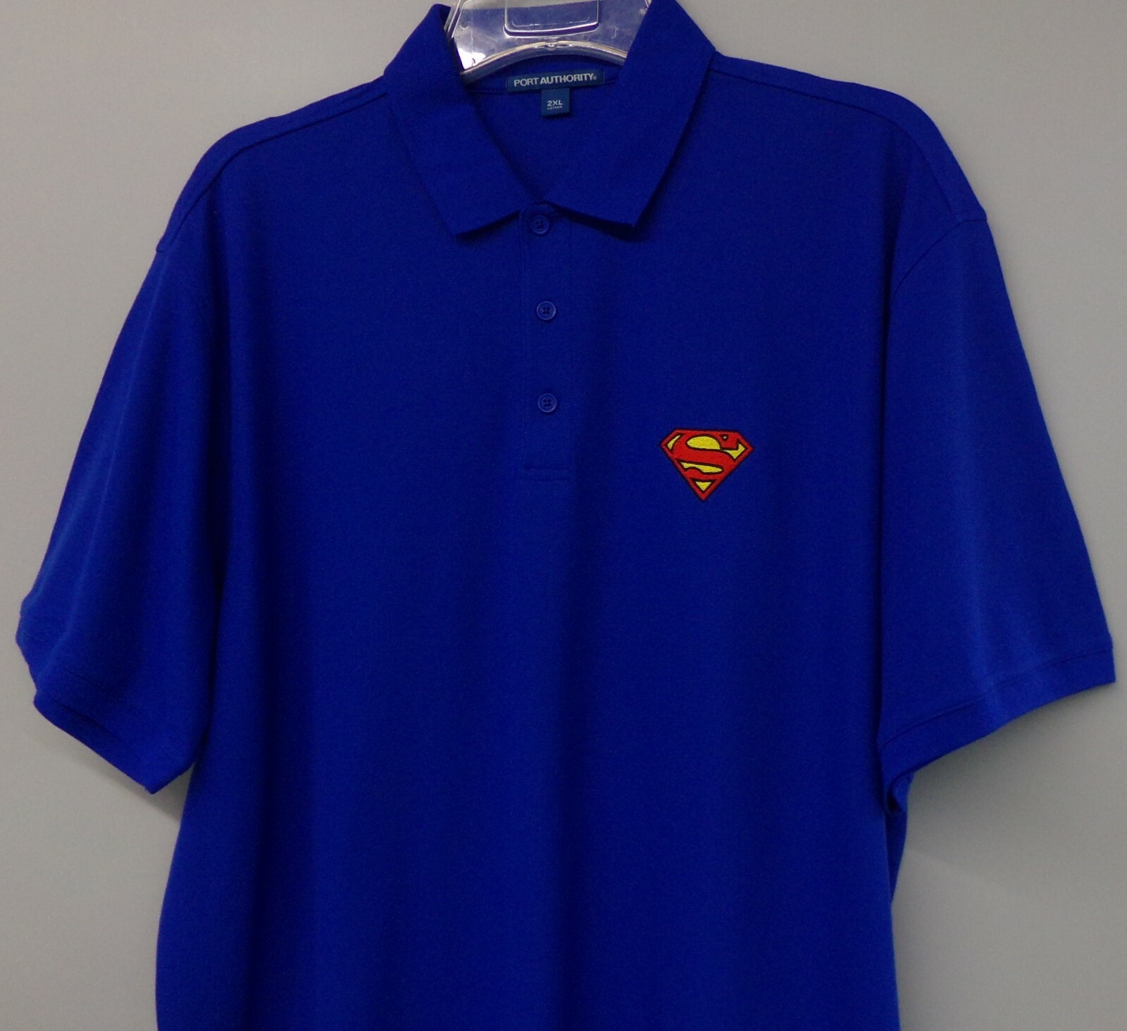 Superman Insignia Embroidered Mens Polo XS-6XL, LT-4XLT Krypton Lex Luther New