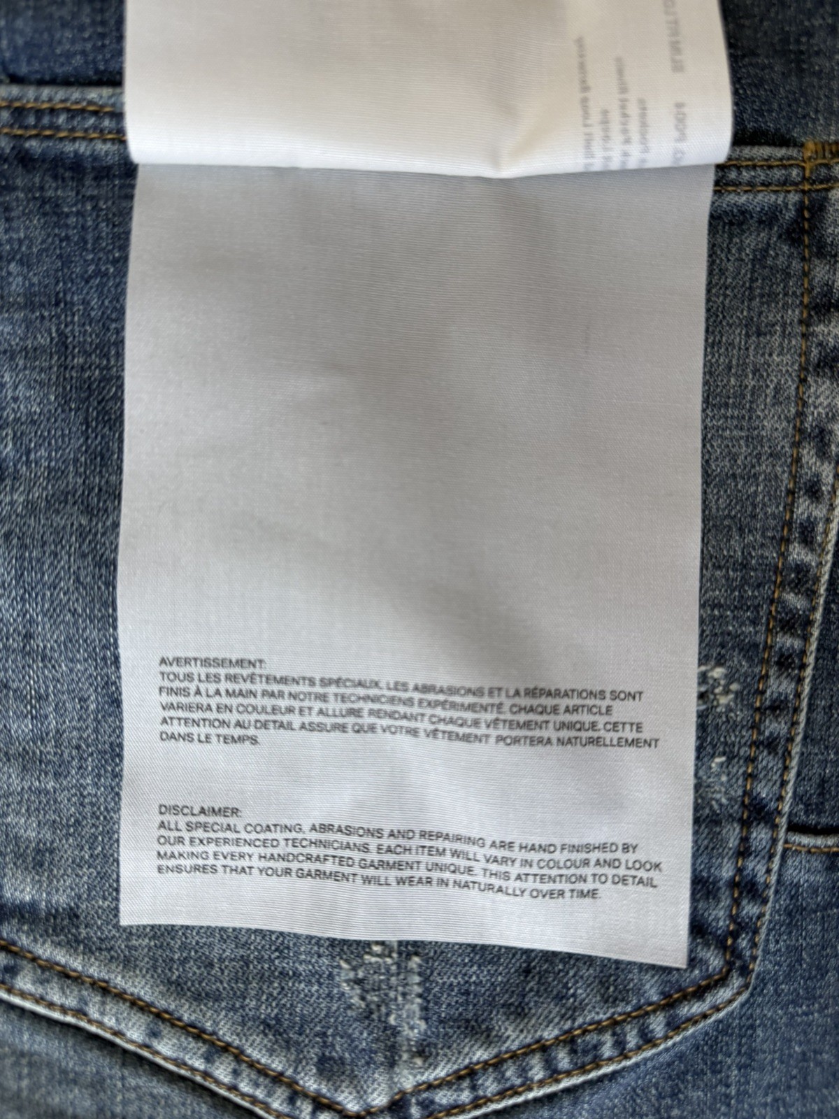Purple Brand P004 Slim Fit Low Rise Flare Jeans Indigo Wash Size 40