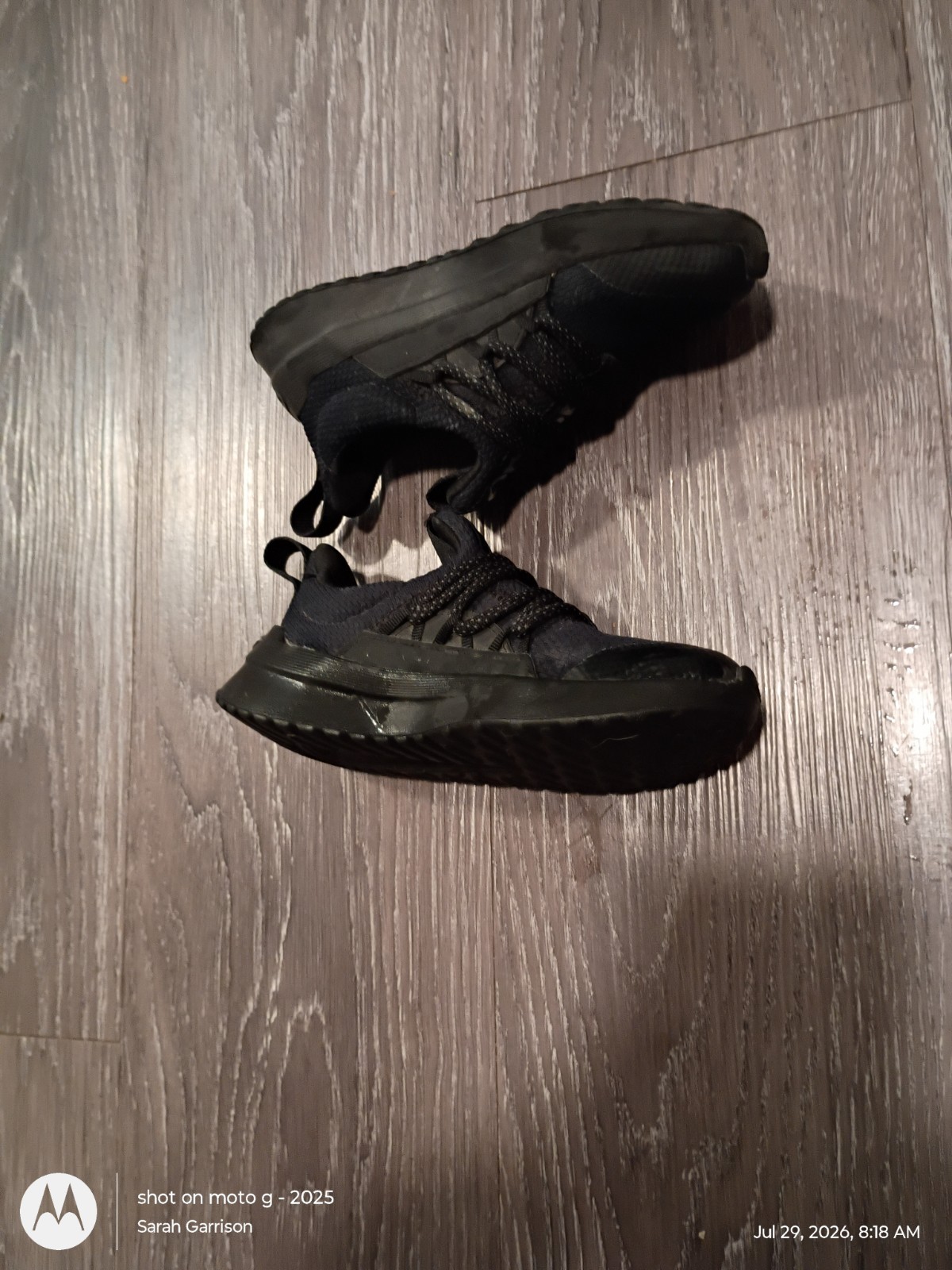 adidas Lite Racer Adapt Kids 11K Black Slip-On Cushioned Mesh Sneakers